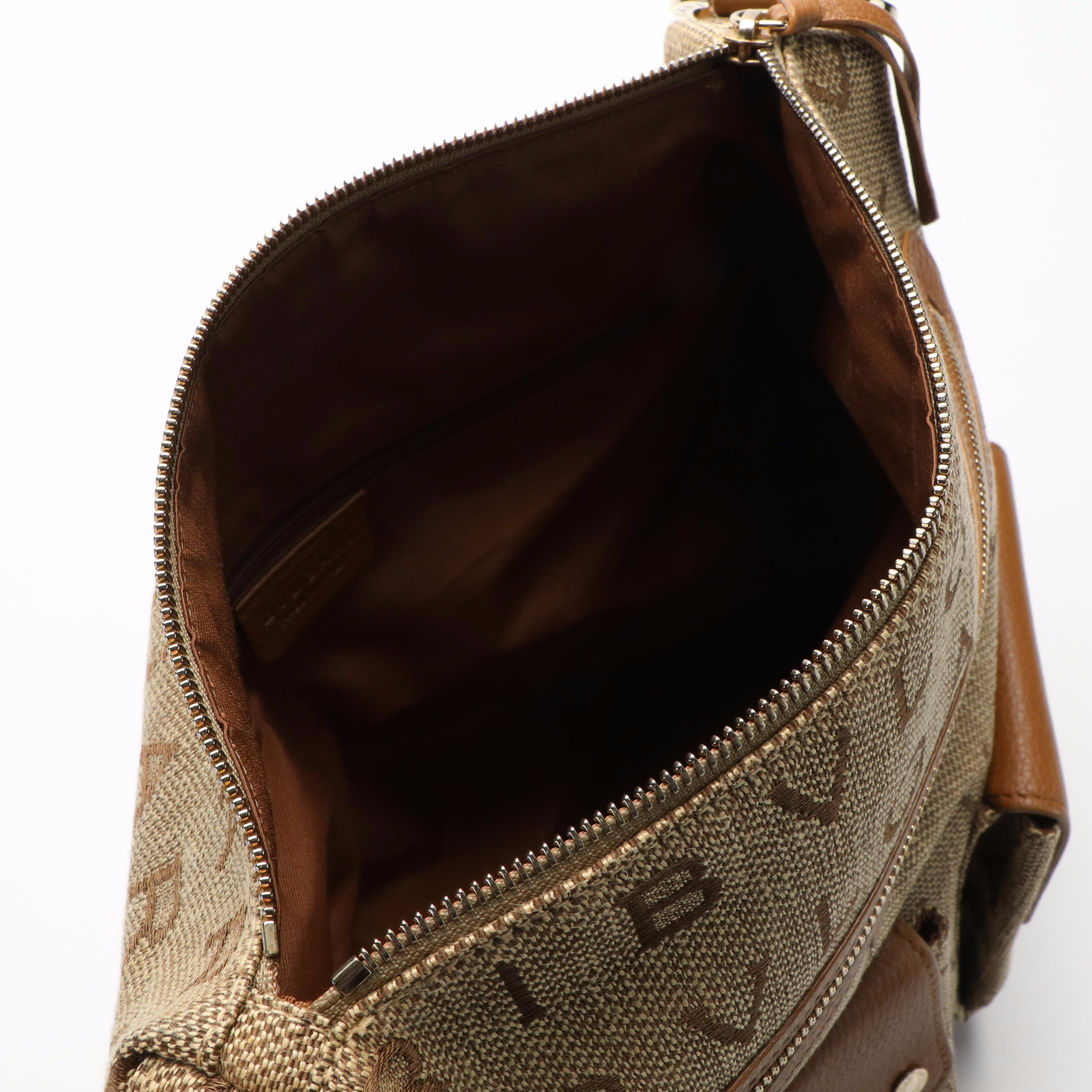 BVLGARI Bulgari Handbag in Logomania Canvas and Leather