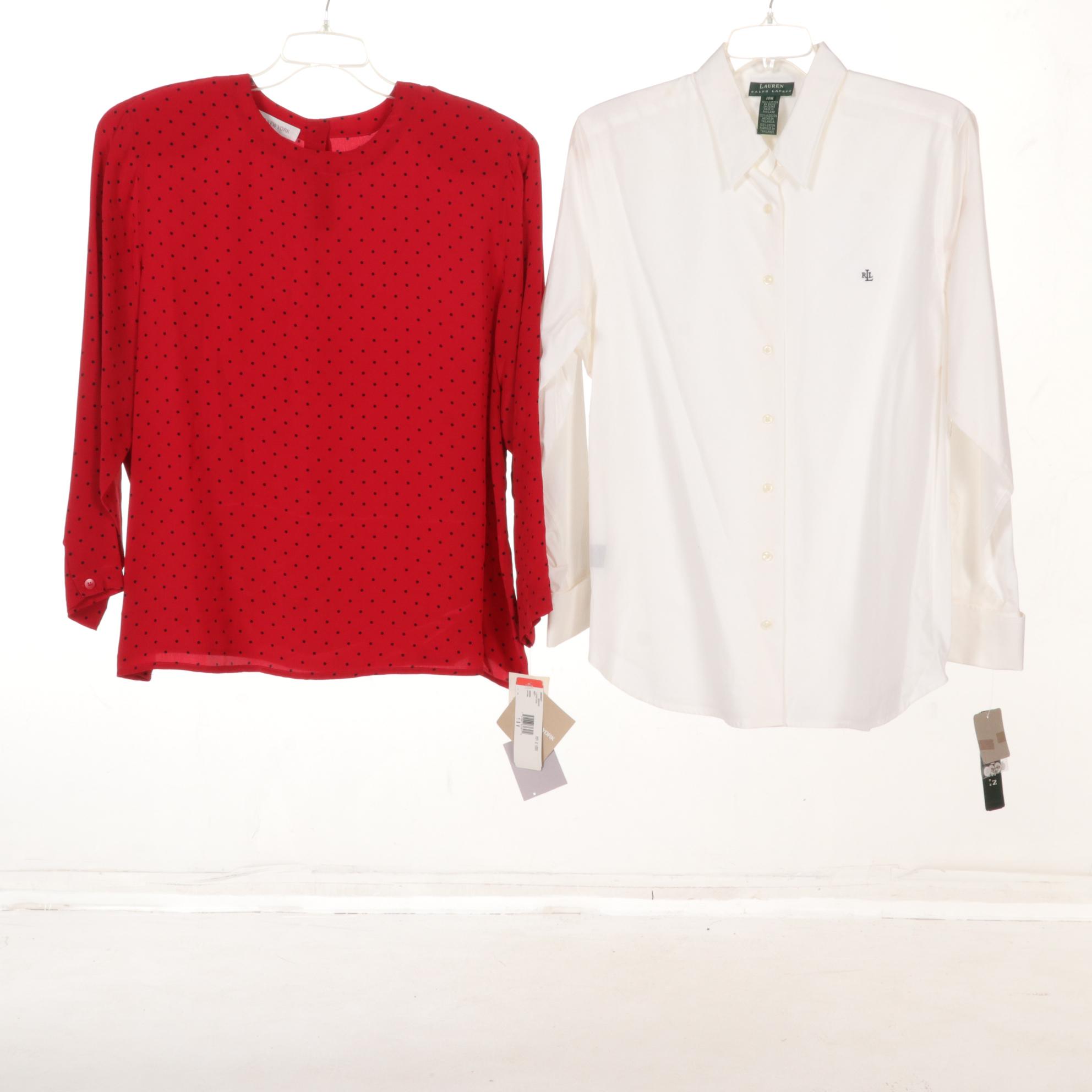 Jones New York Magenta Blazer & Pant Set with Ralph Lauren Button Down & More