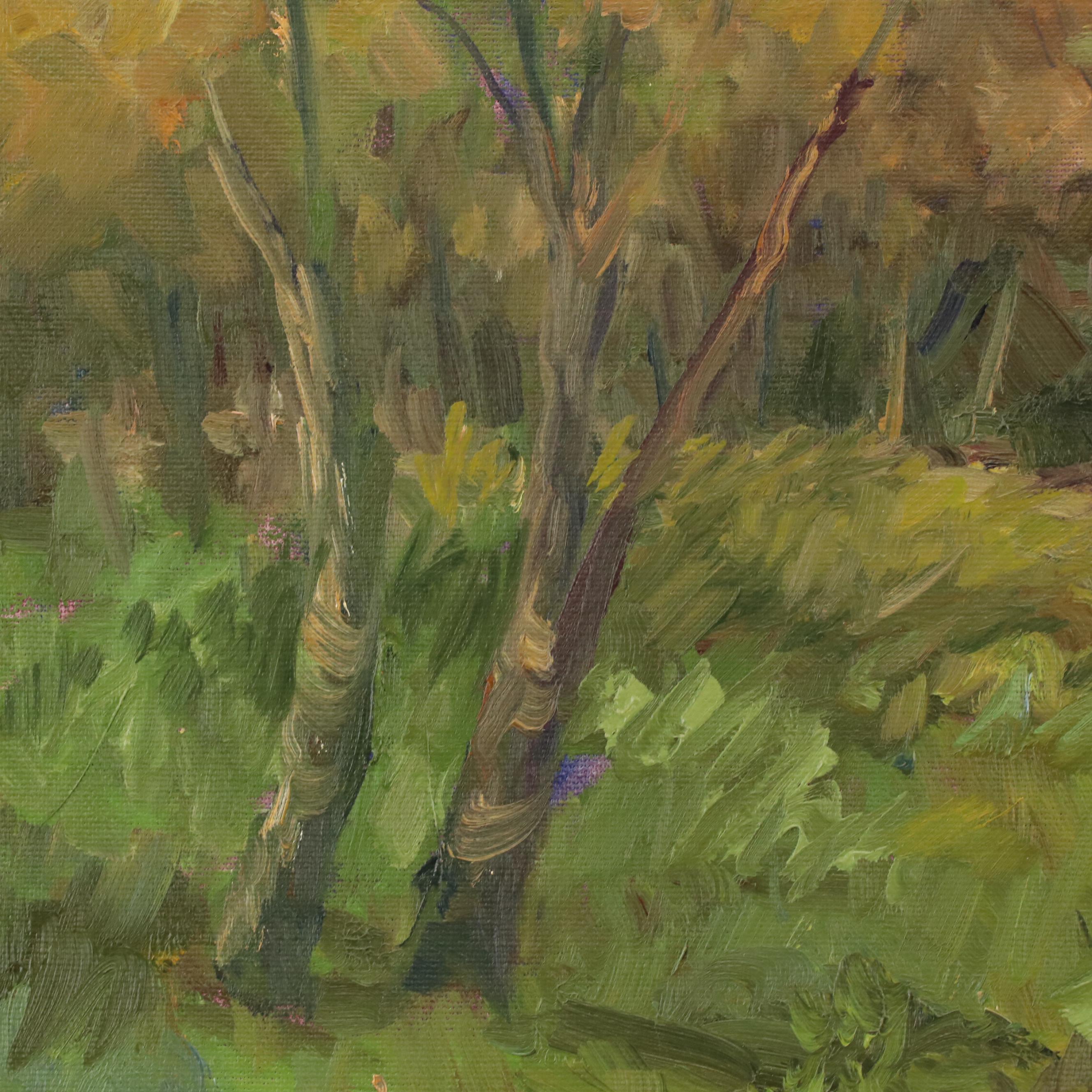 Martha E. Weber Oil Painting of California Woods Nature Preserve