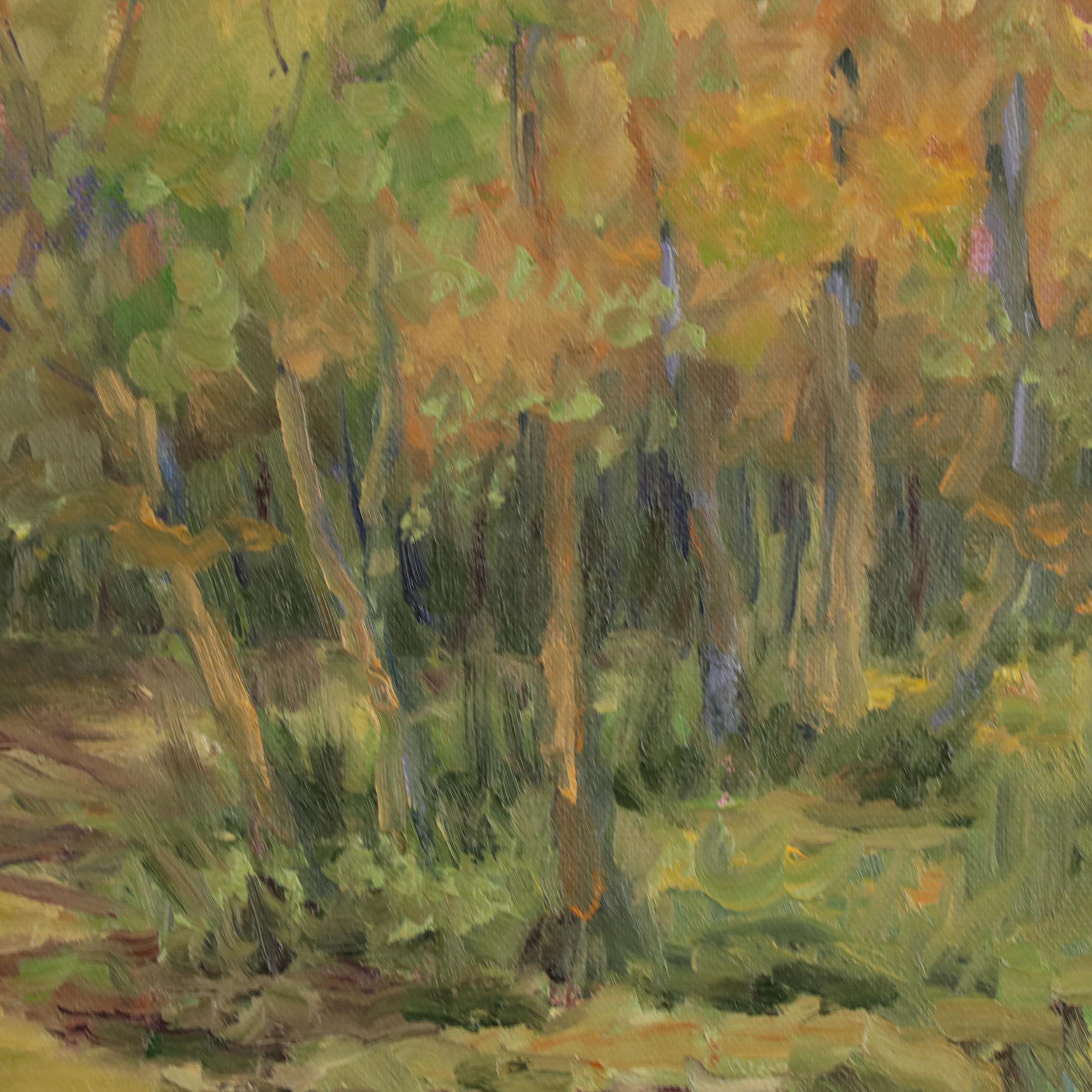 Martha E. Weber Oil Painting of California Woods Nature Preserve