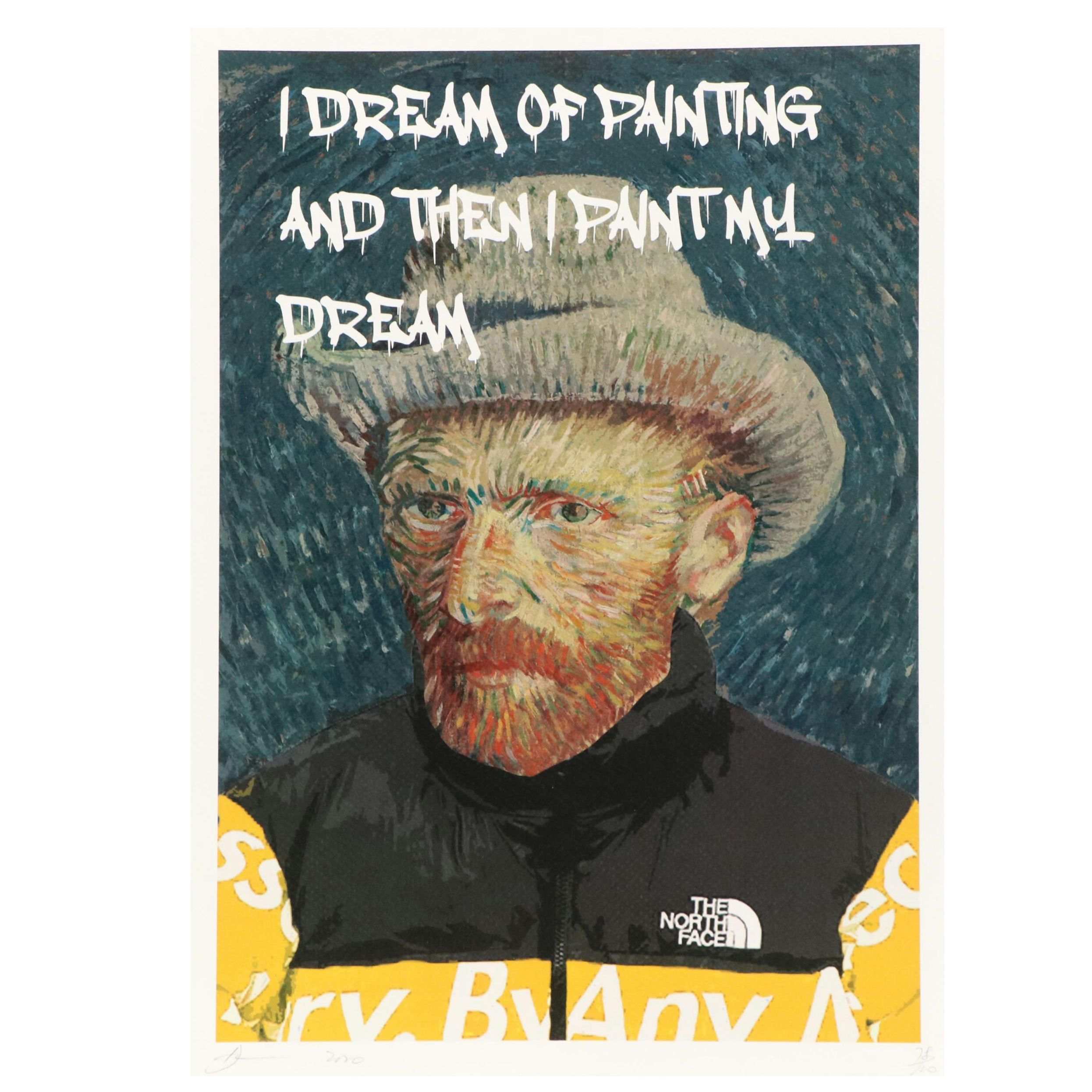 Death NYC Graphic Digital Print Featuring Van Gogh, 21st Century