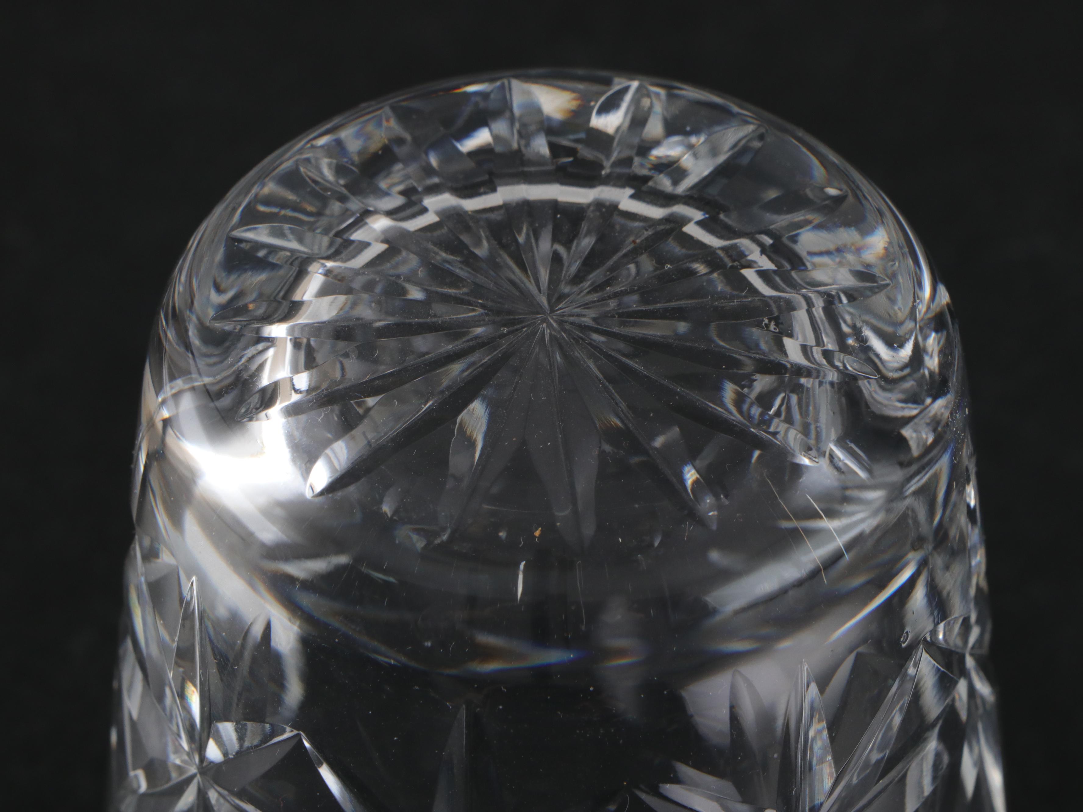 Waterford Criss Cross Pattern Crystal Lowball Glasses with More