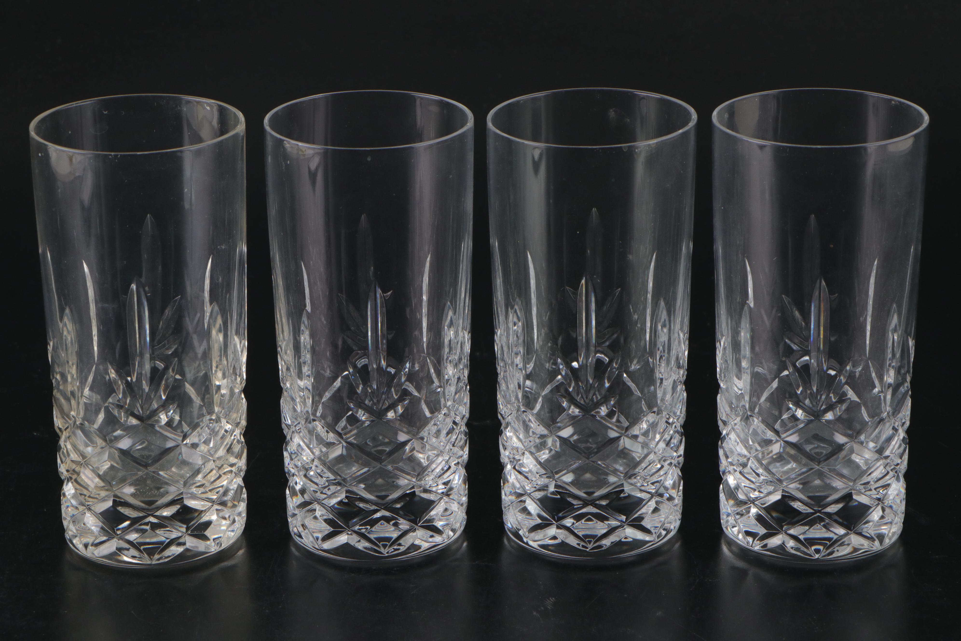 Waterford Criss Cross Pattern Crystal Lowball Glasses with More
