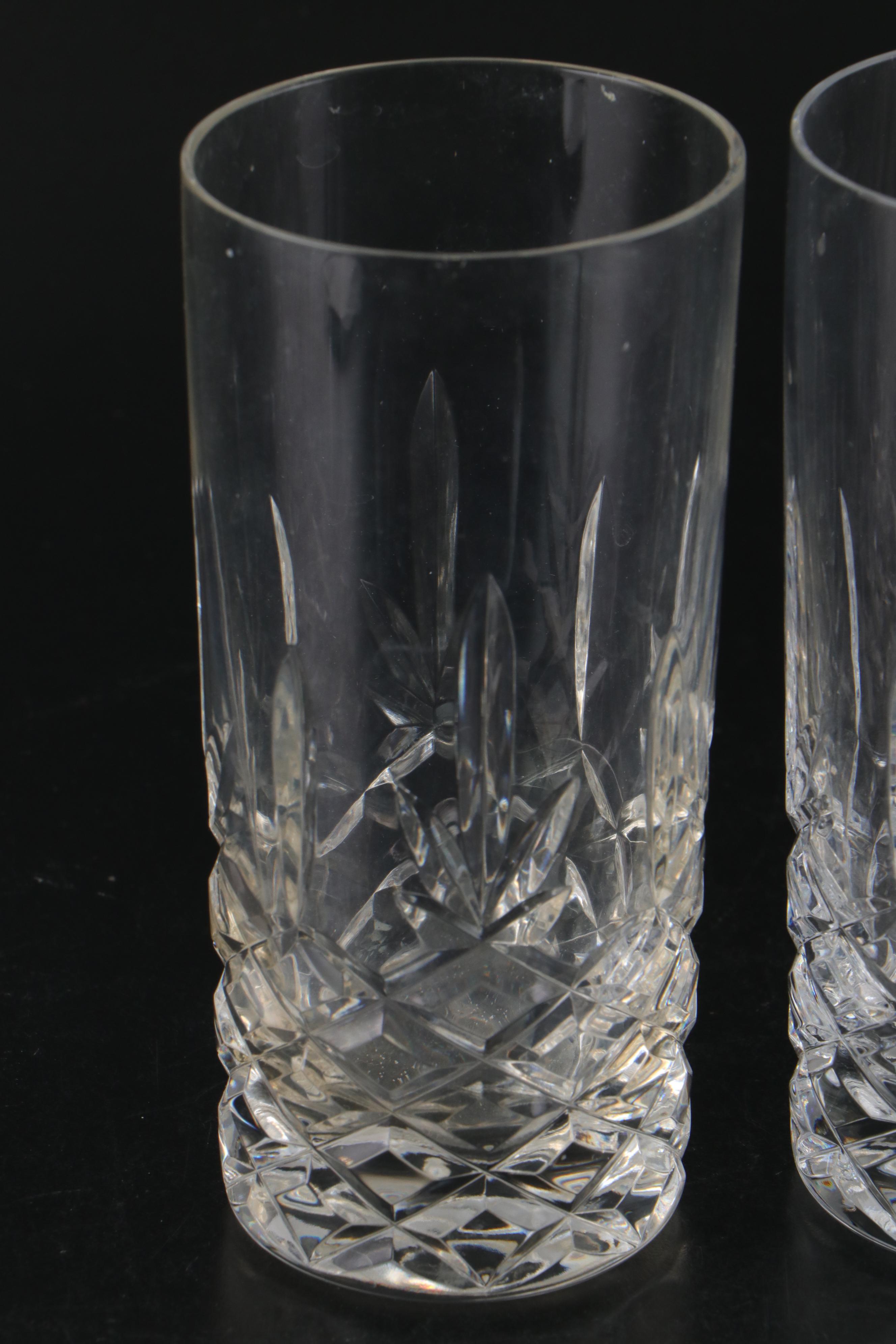 Waterford Criss Cross Pattern Crystal Lowball Glasses with More