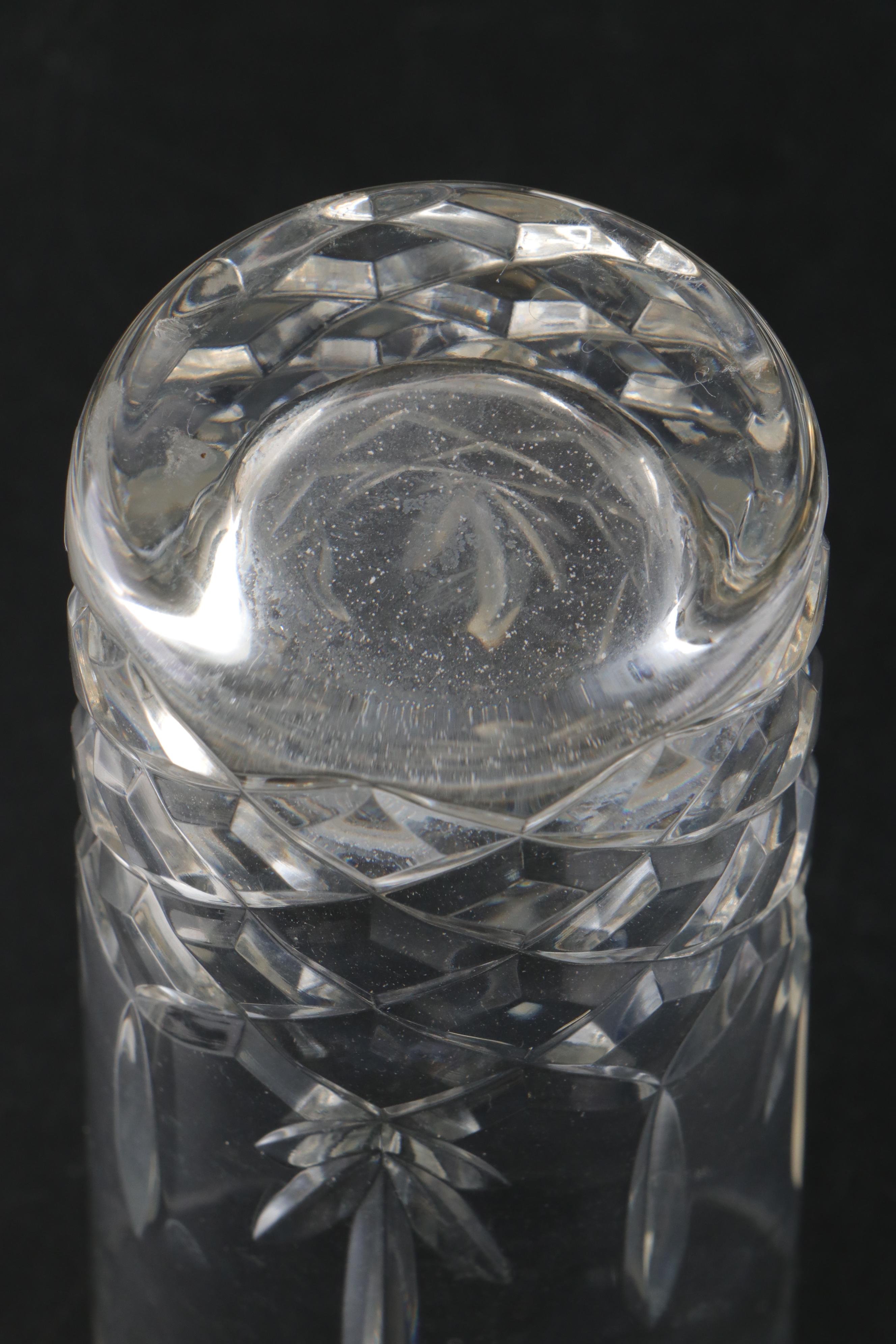 Waterford Criss Cross Pattern Crystal Lowball Glasses with More