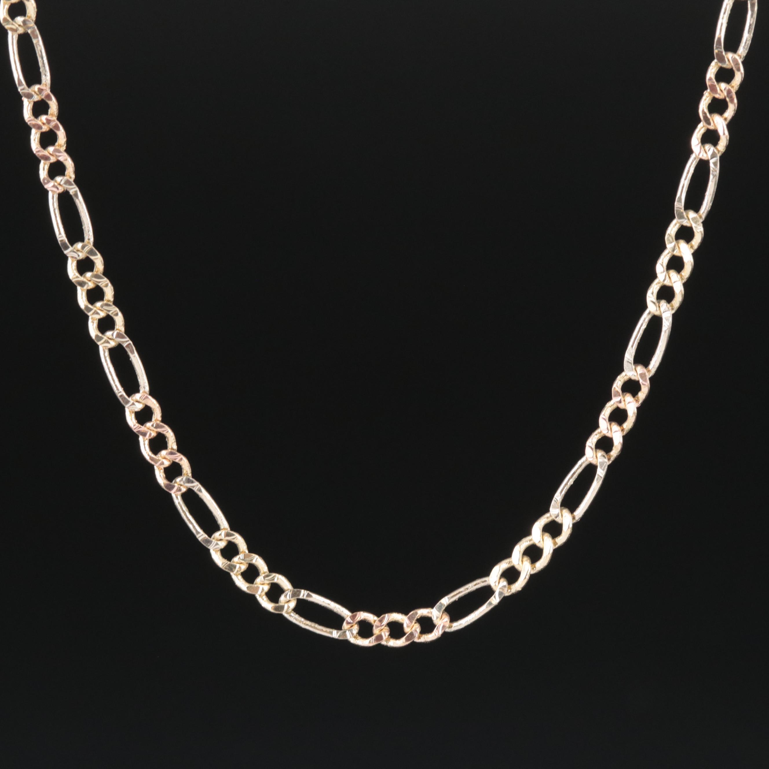 10K Figaro Link Necklace