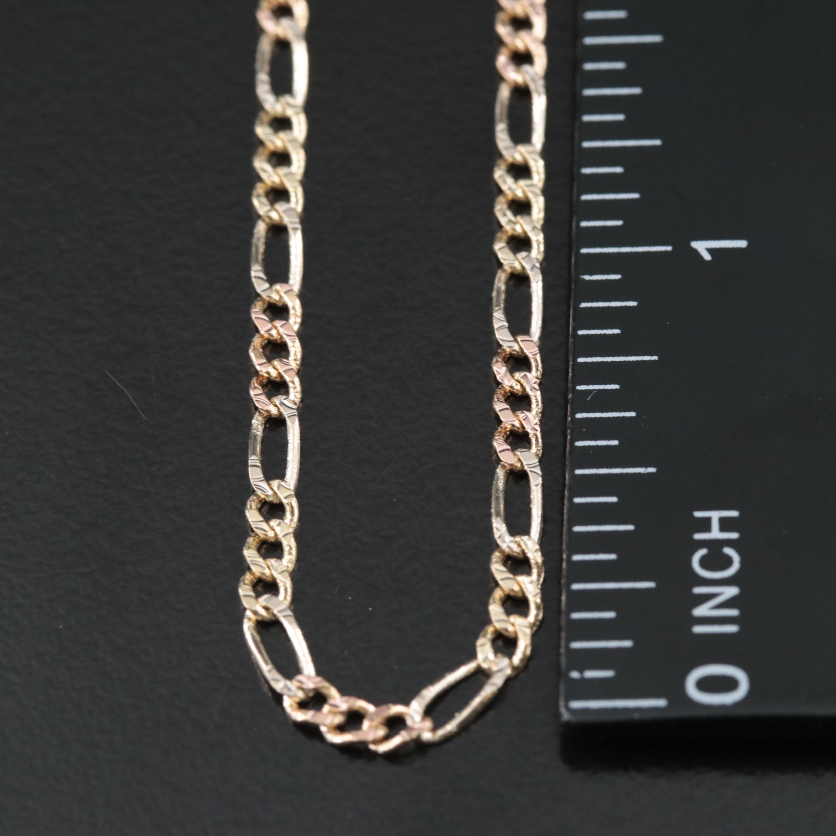 10K Figaro Link Necklace