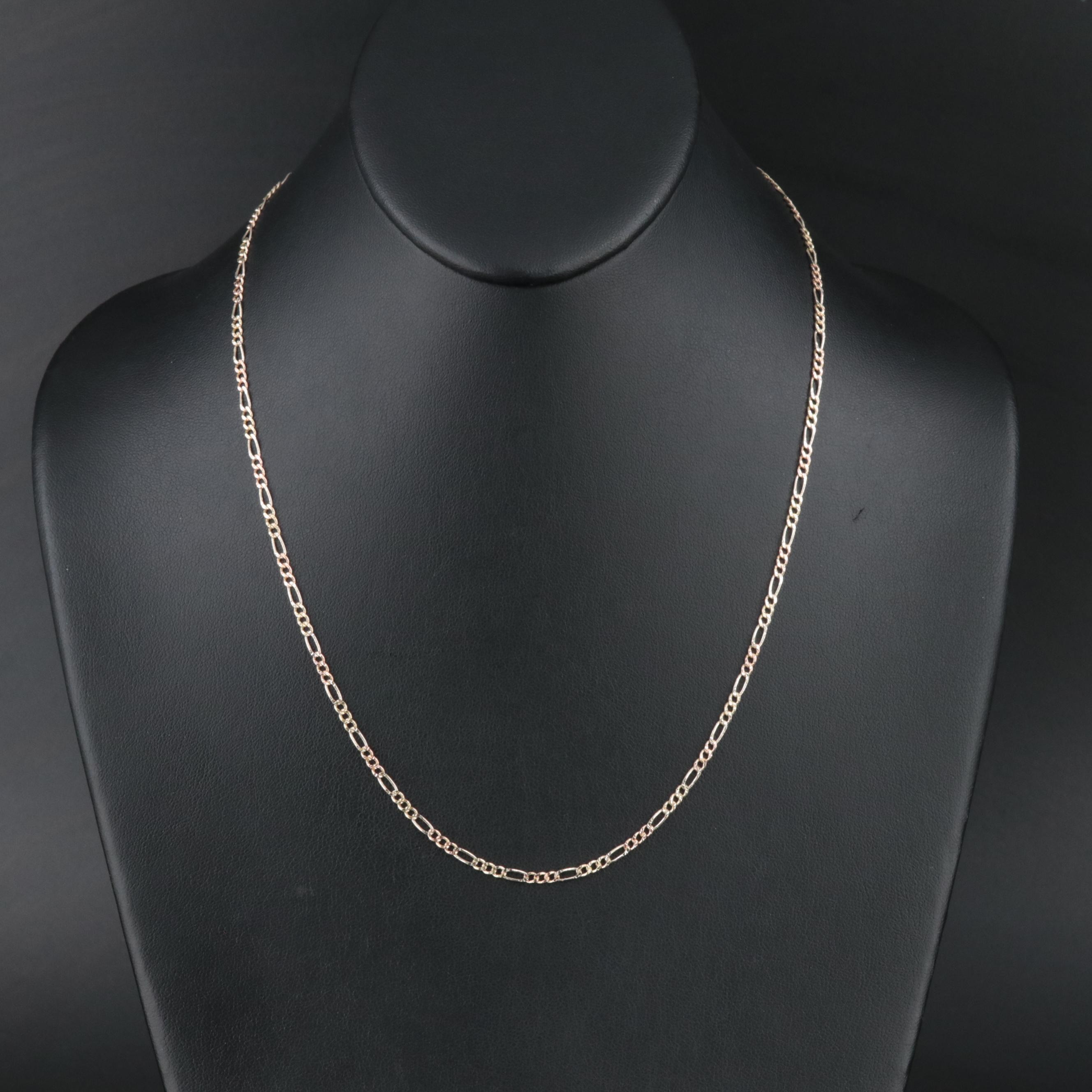10K Figaro Link Necklace
