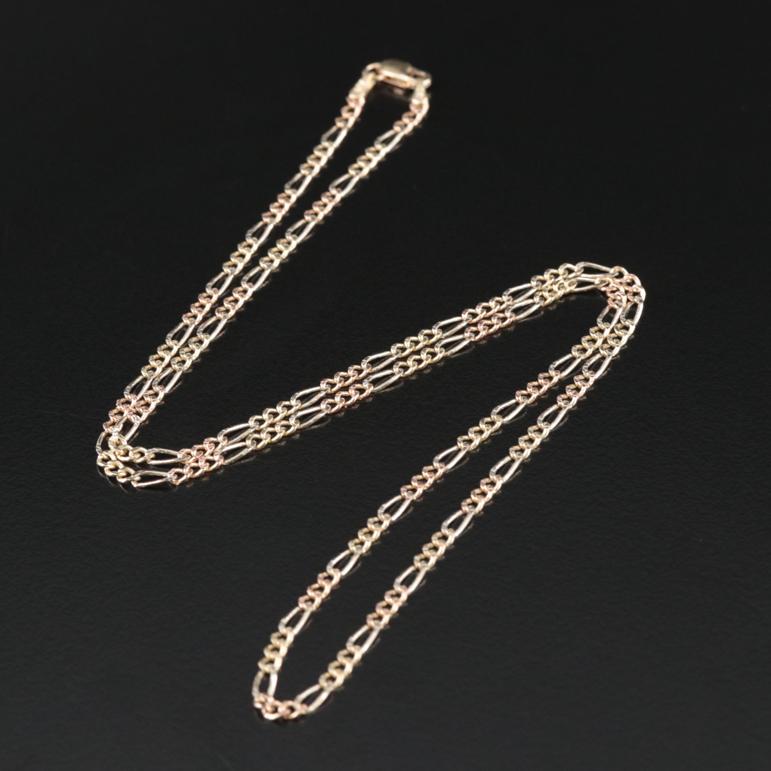10K Figaro Link Necklace
