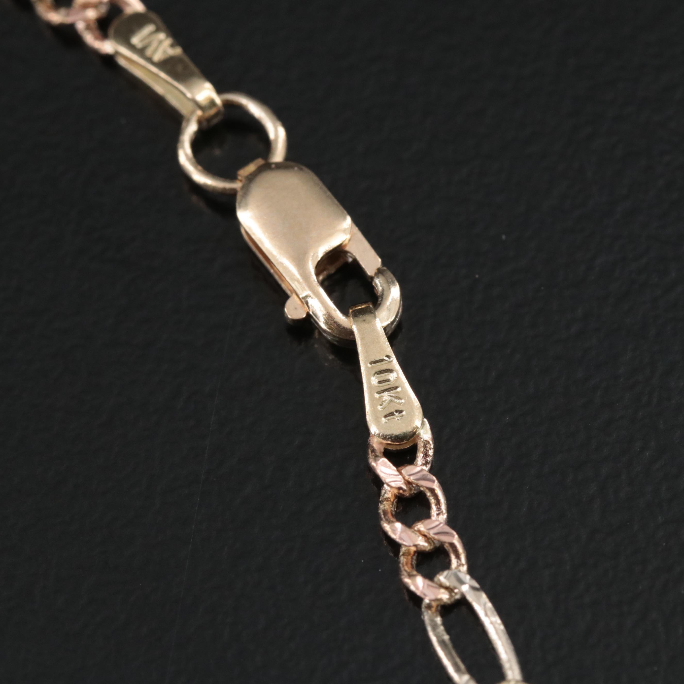 10K Figaro Link Necklace