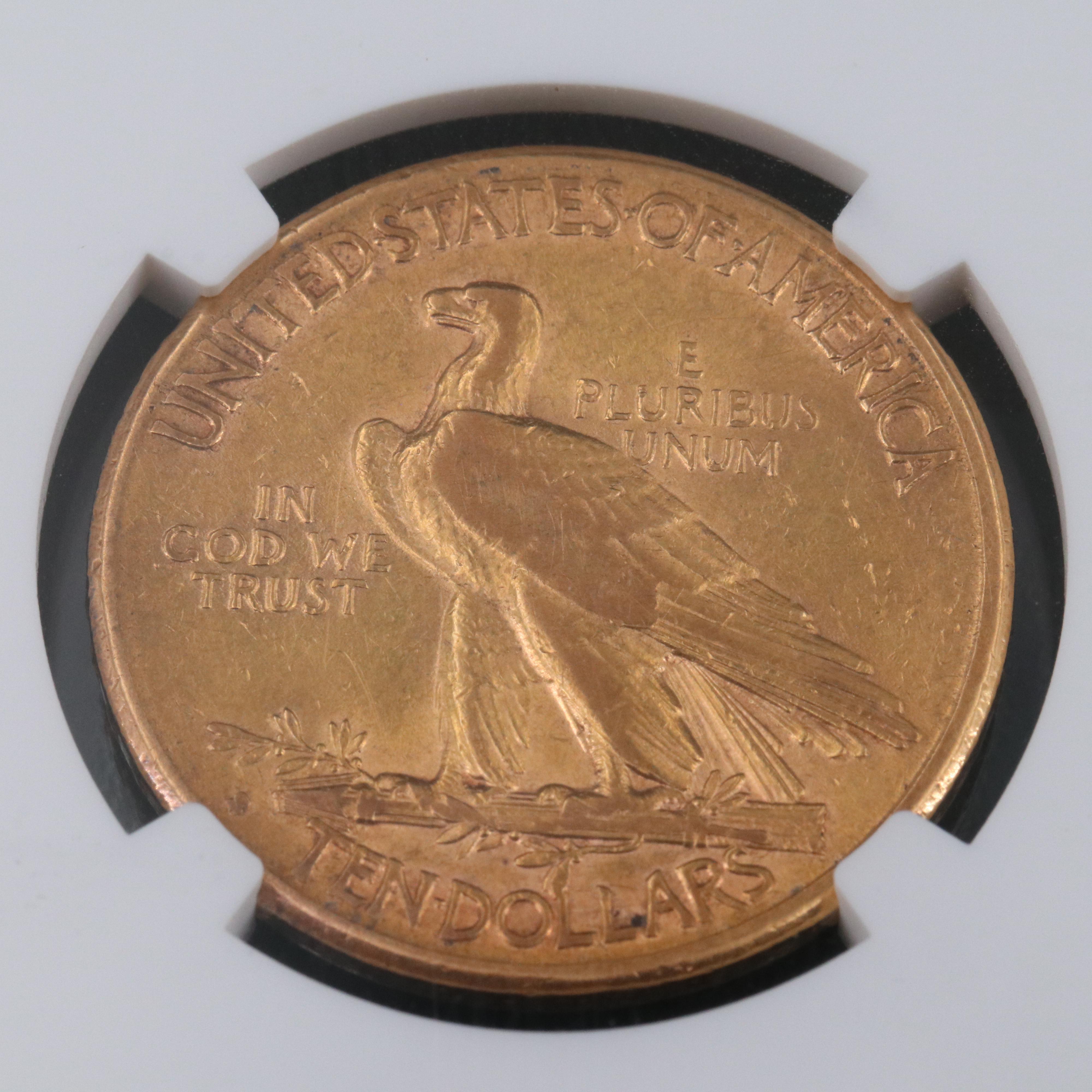 NGC AU50 1910-S Indian Head $10 Gold Coin