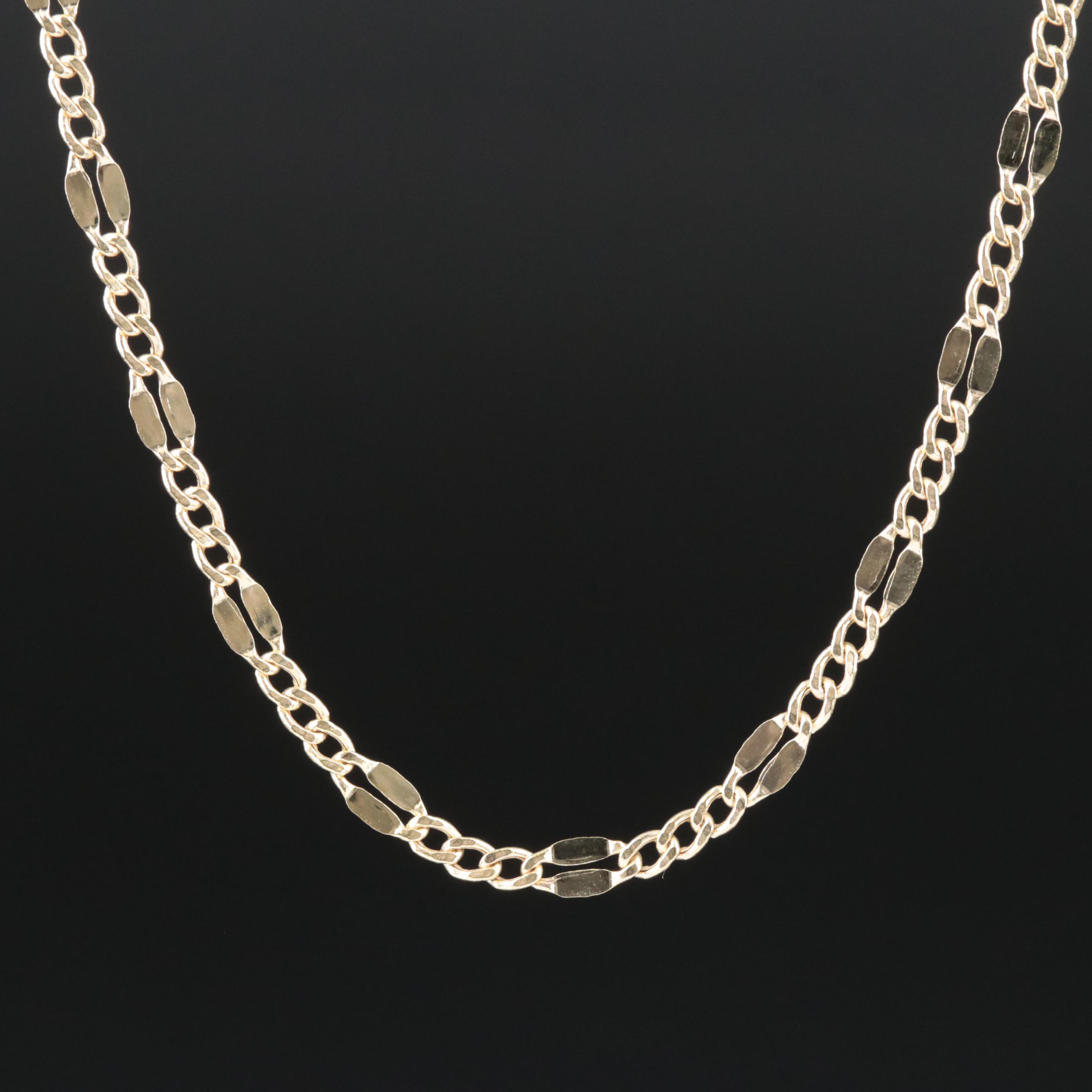 10K Figaro Link Necklace