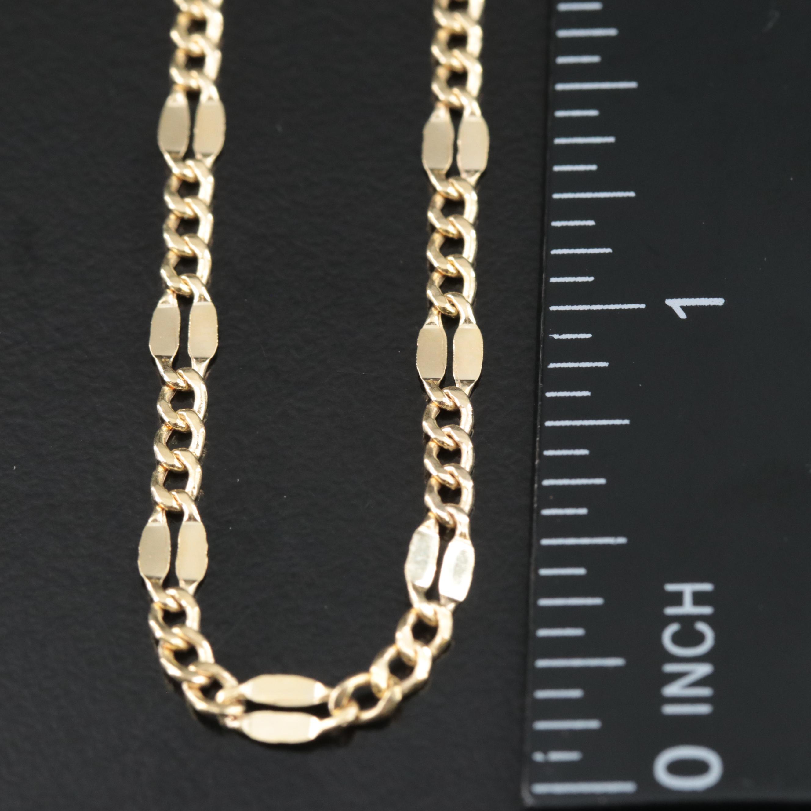 10K Figaro Link Necklace