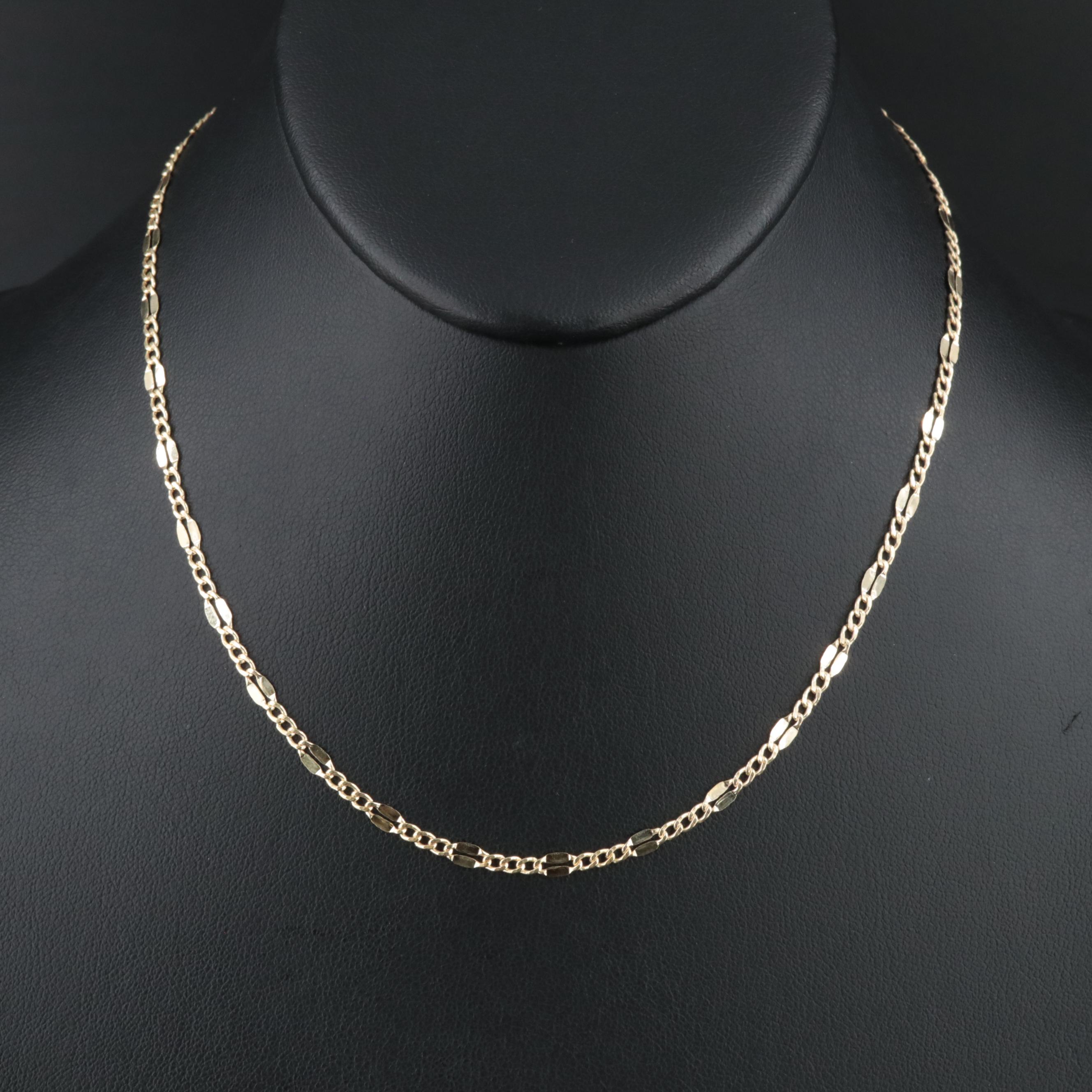 10K Figaro Link Necklace