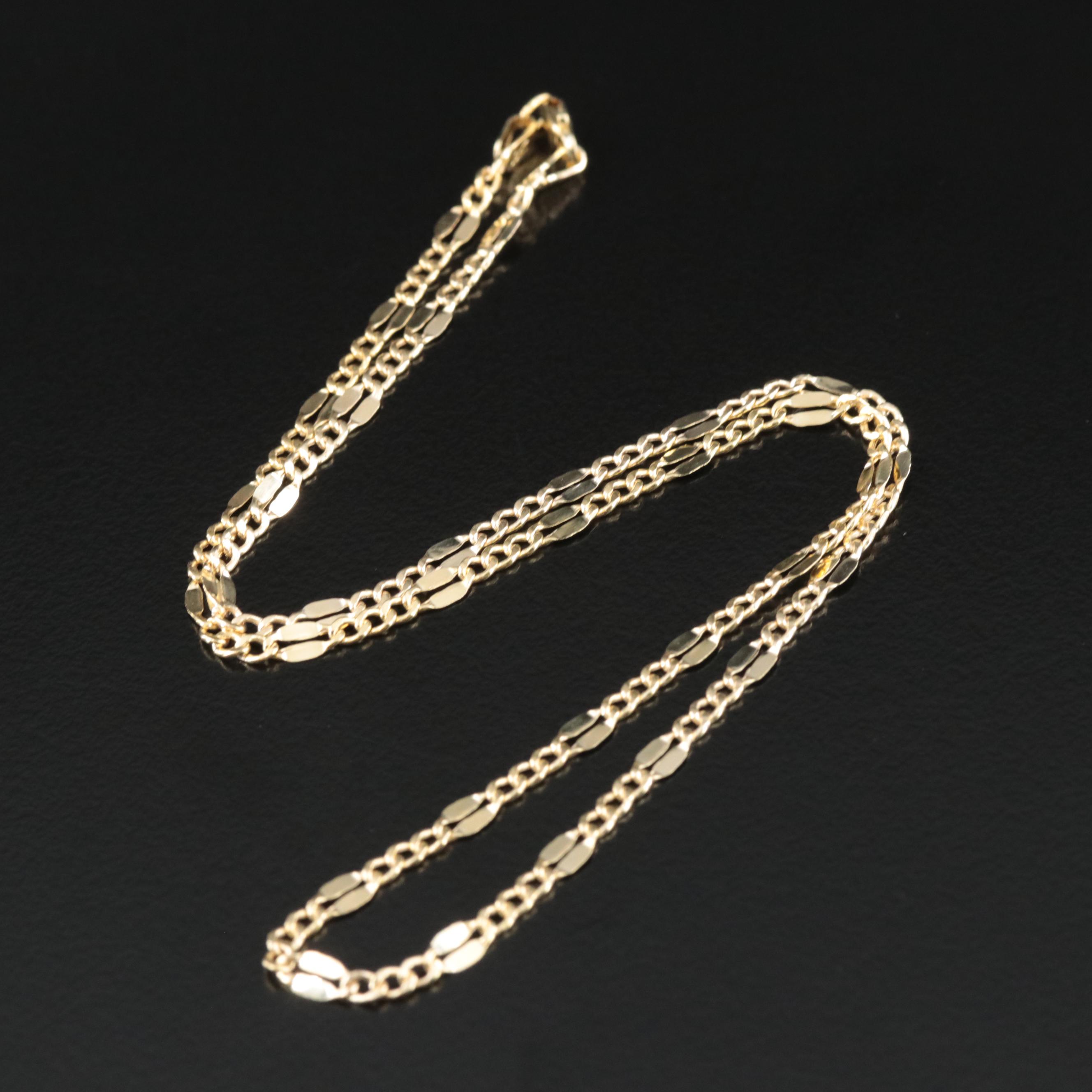 10K Figaro Link Necklace