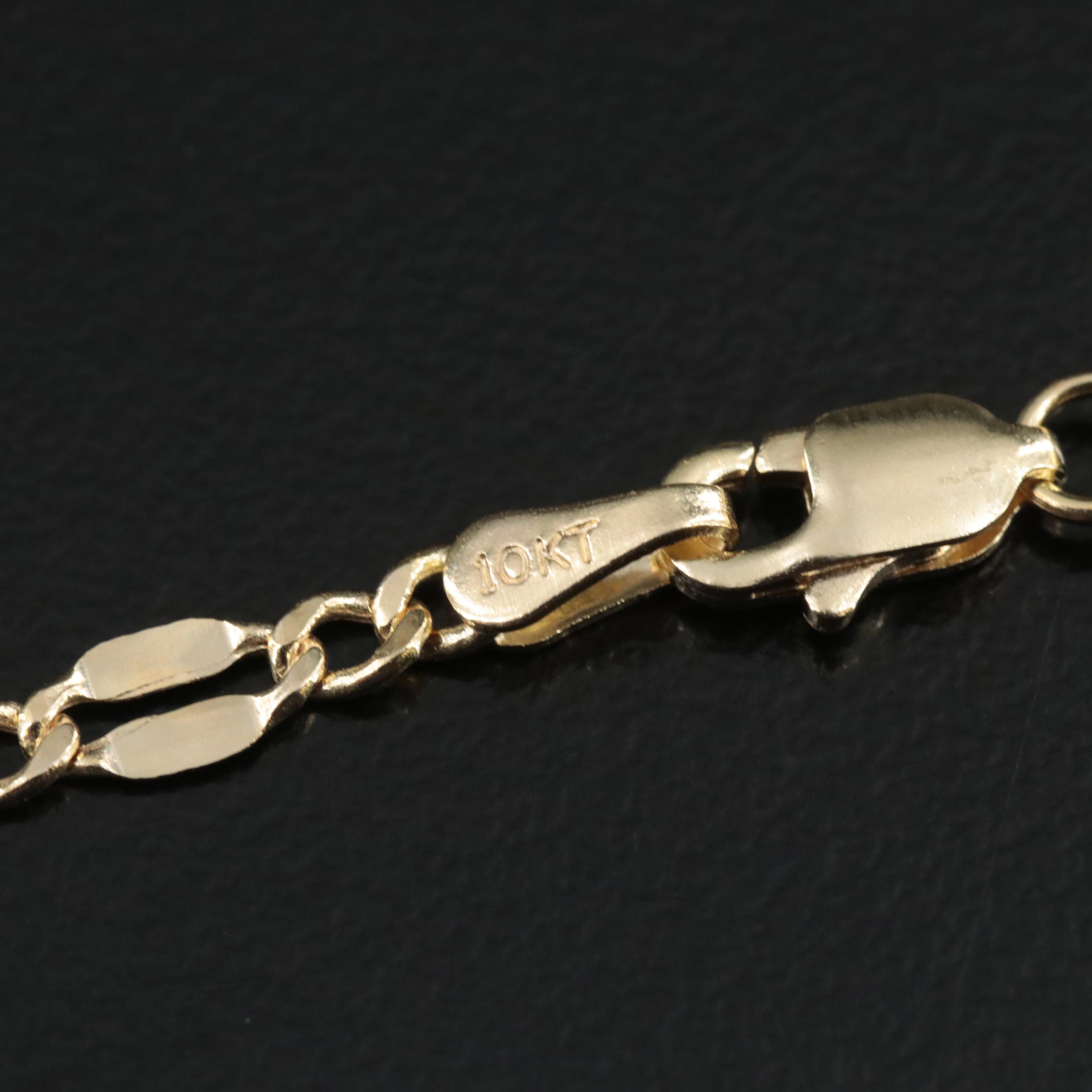 10K Figaro Link Necklace