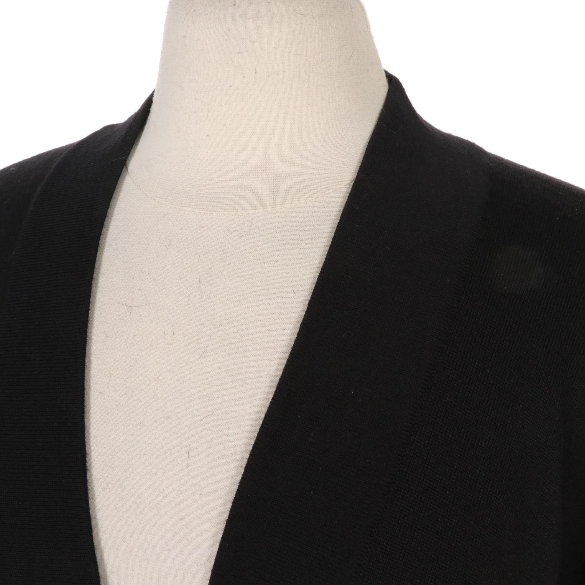 Lord & Taylor Reversible Black and Red Merino Wool Shawl