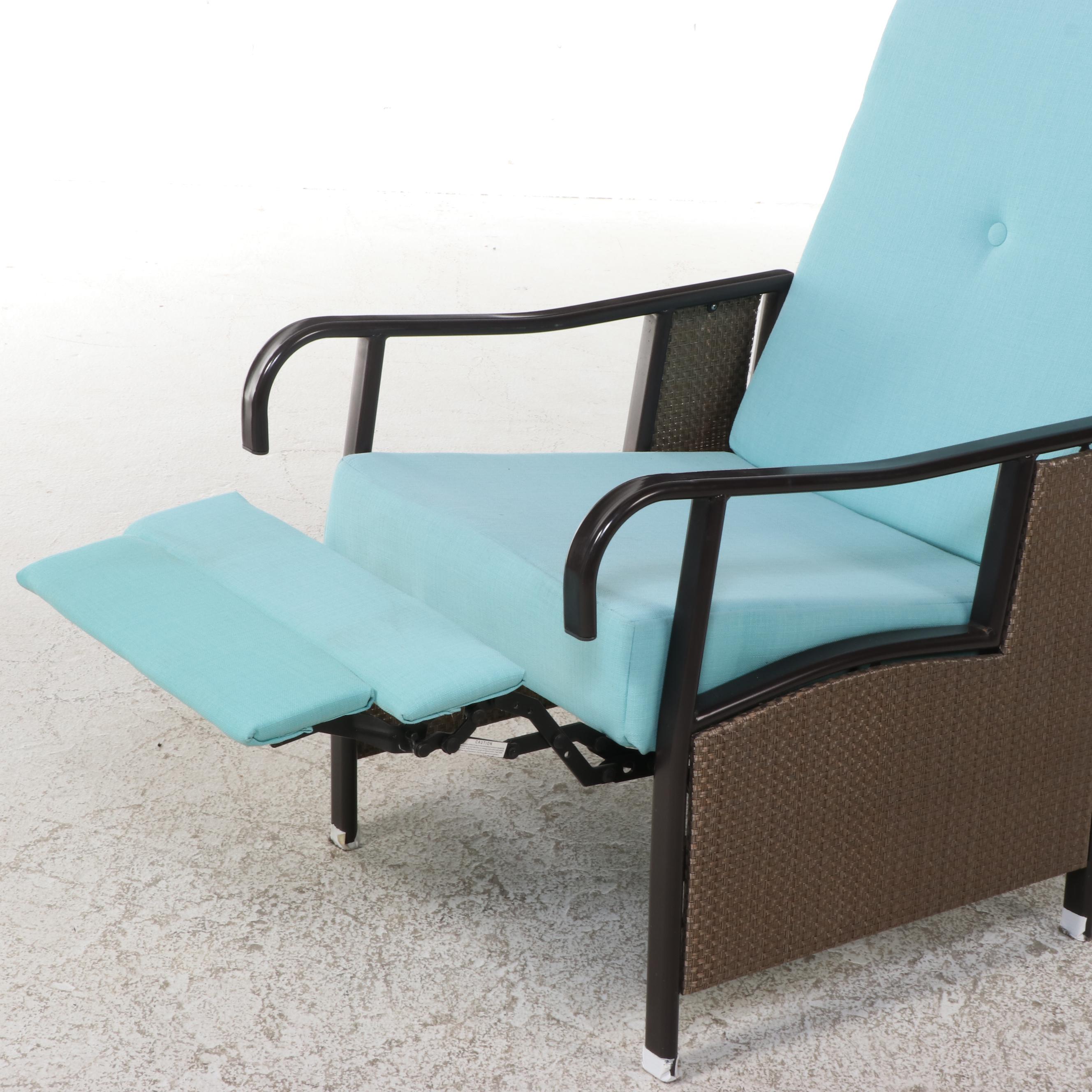 Brylane Home Metal Frame Outdoor Recliner
