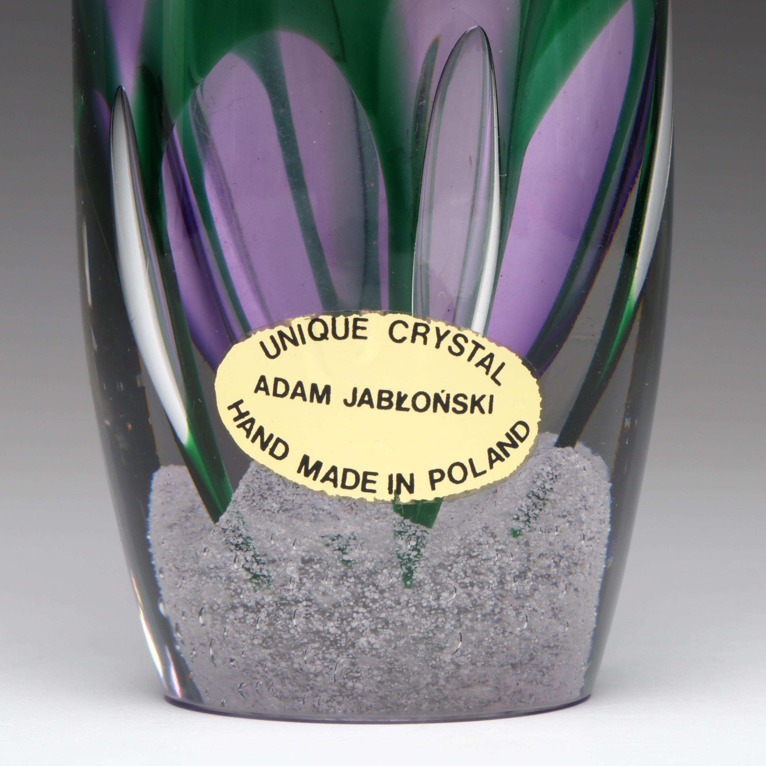 Adam Jabronski Art Glass Vase