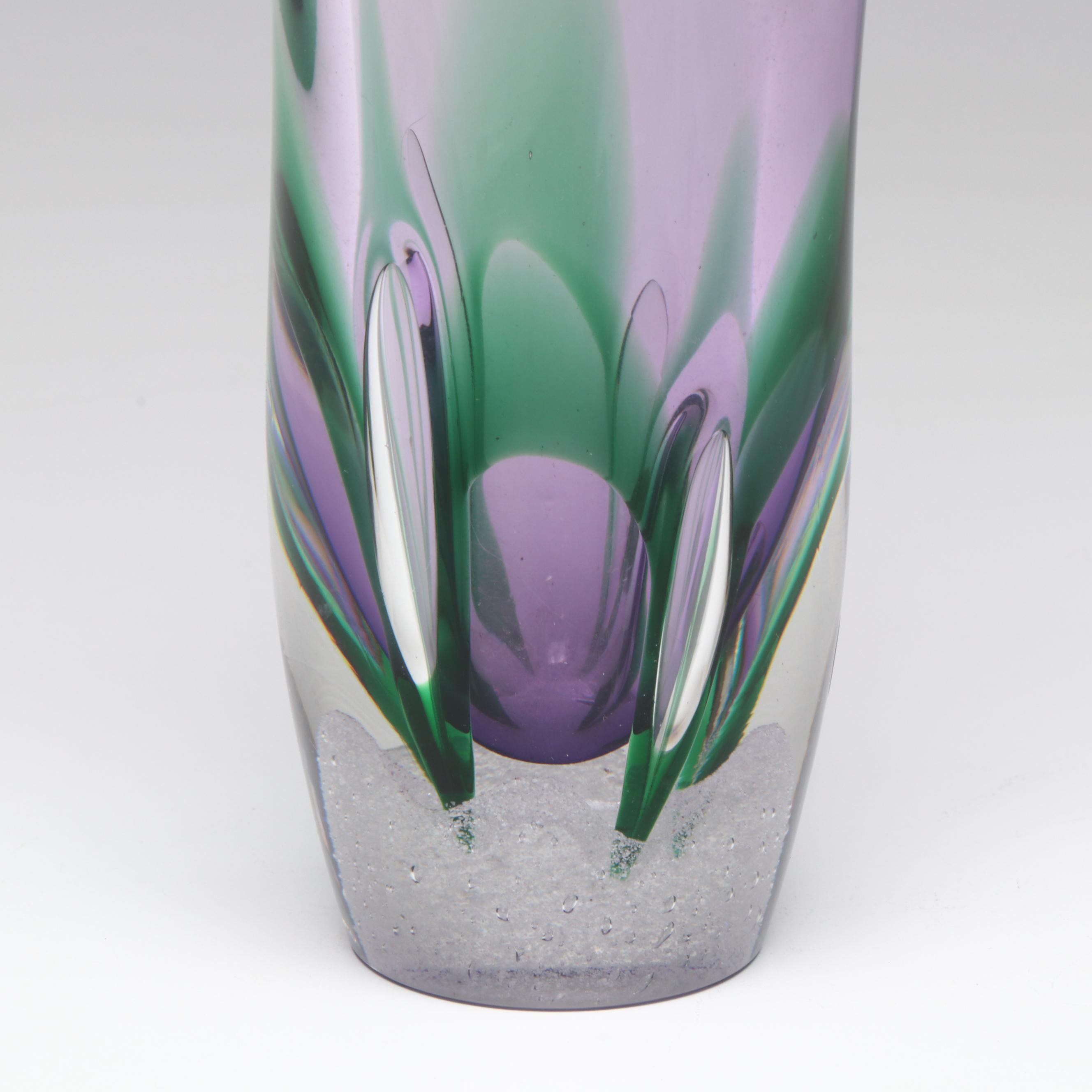 Adam Jabronski Art Glass Vase