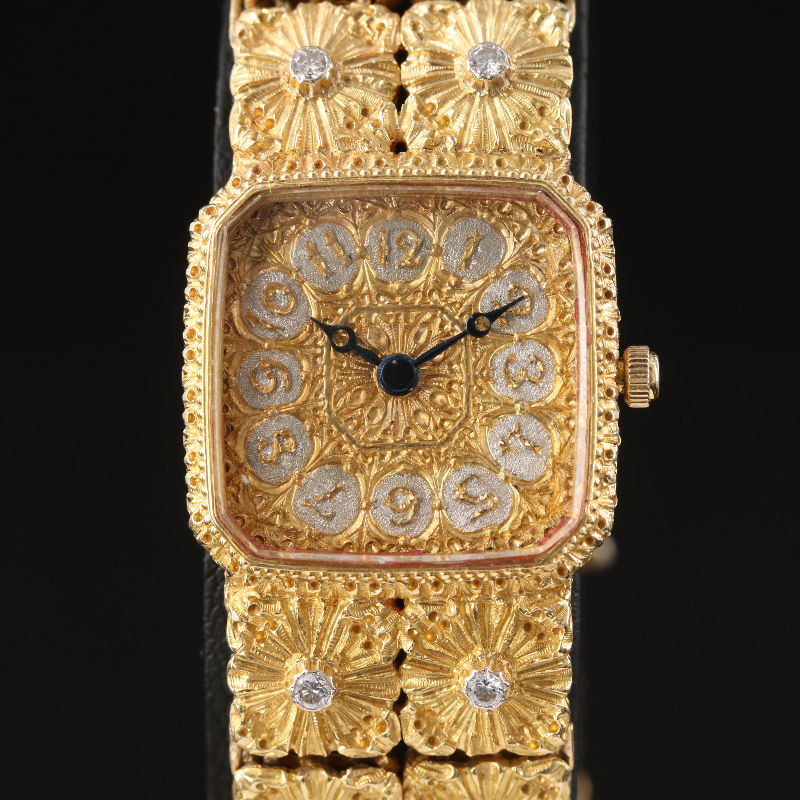 18K Gianmaria Buccellati Diamond Quartz Watch