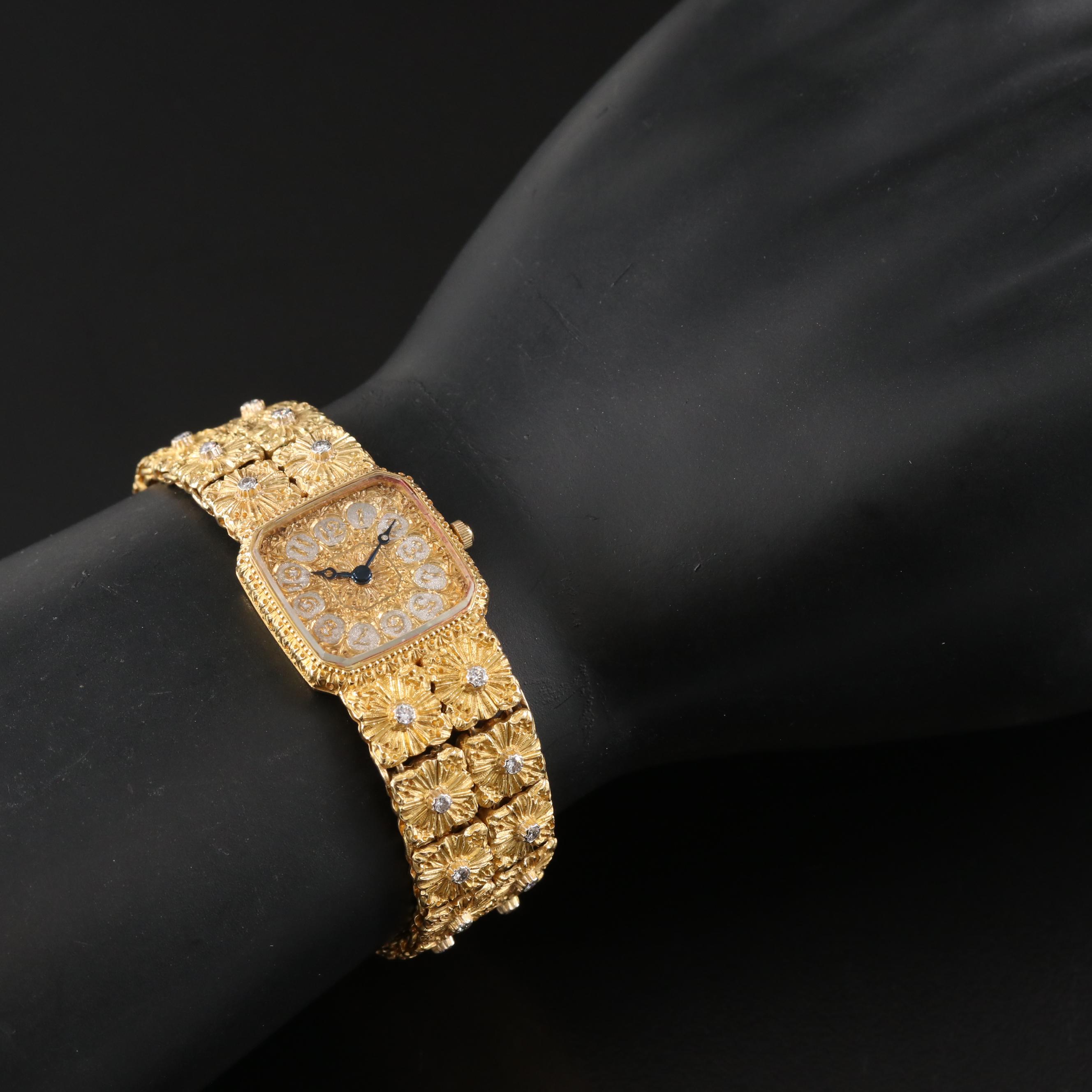 18K Gianmaria Buccellati Diamond Quartz Watch