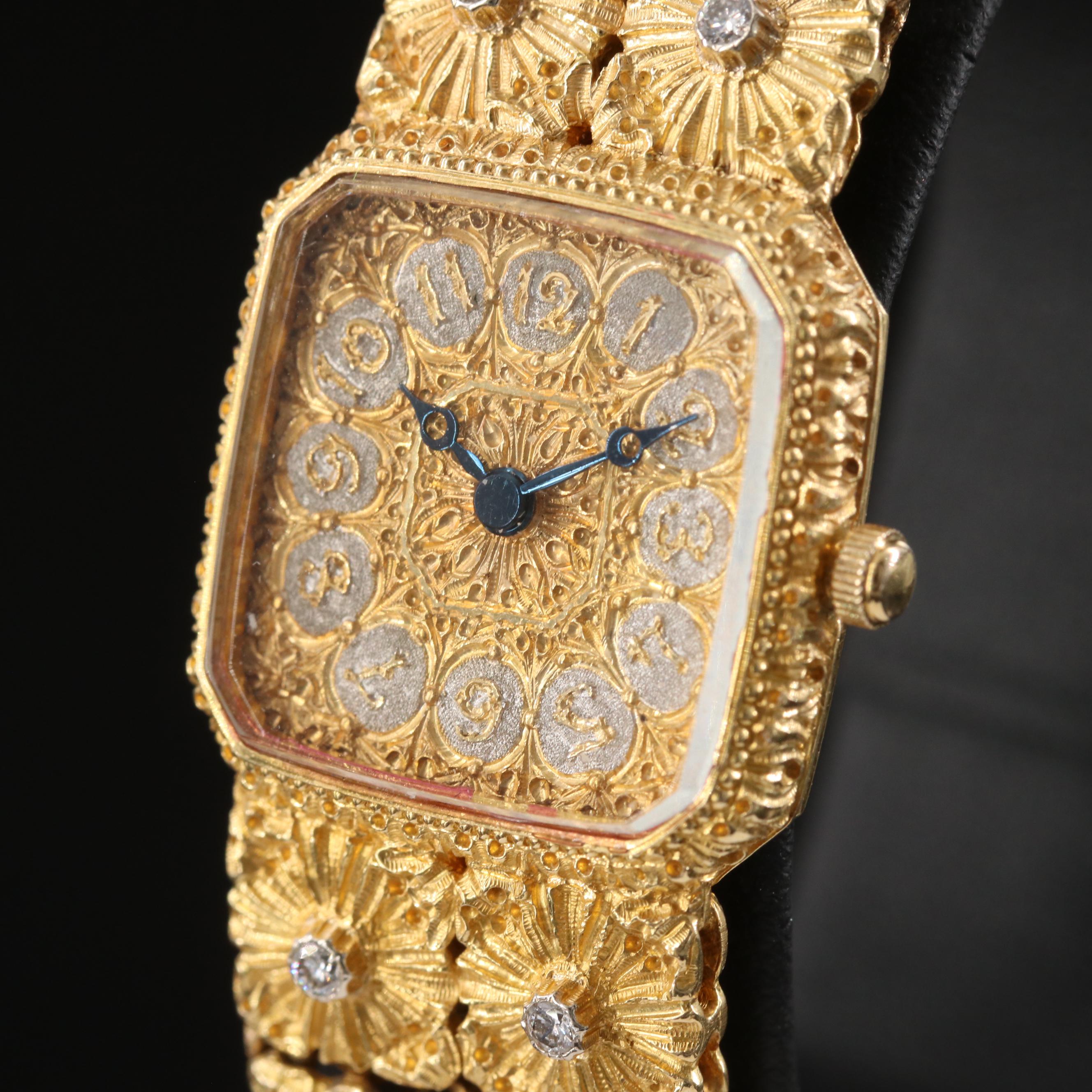18K Gianmaria Buccellati Diamond Quartz Watch