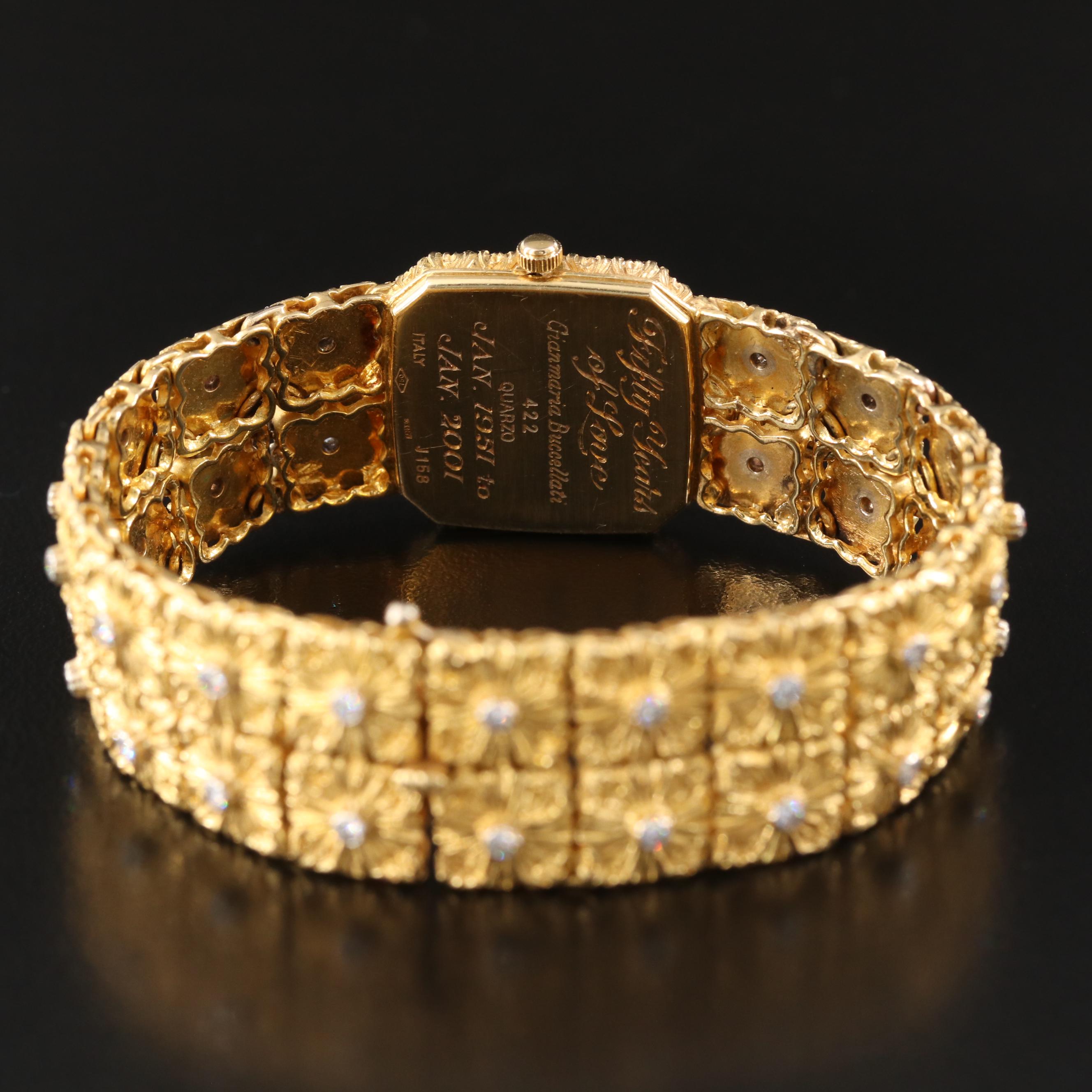18K Gianmaria Buccellati Diamond Quartz Watch