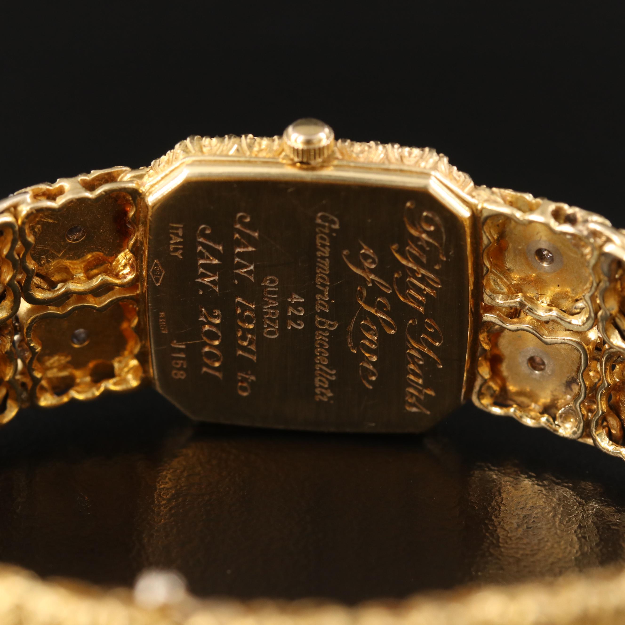 18K Gianmaria Buccellati Diamond Quartz Watch