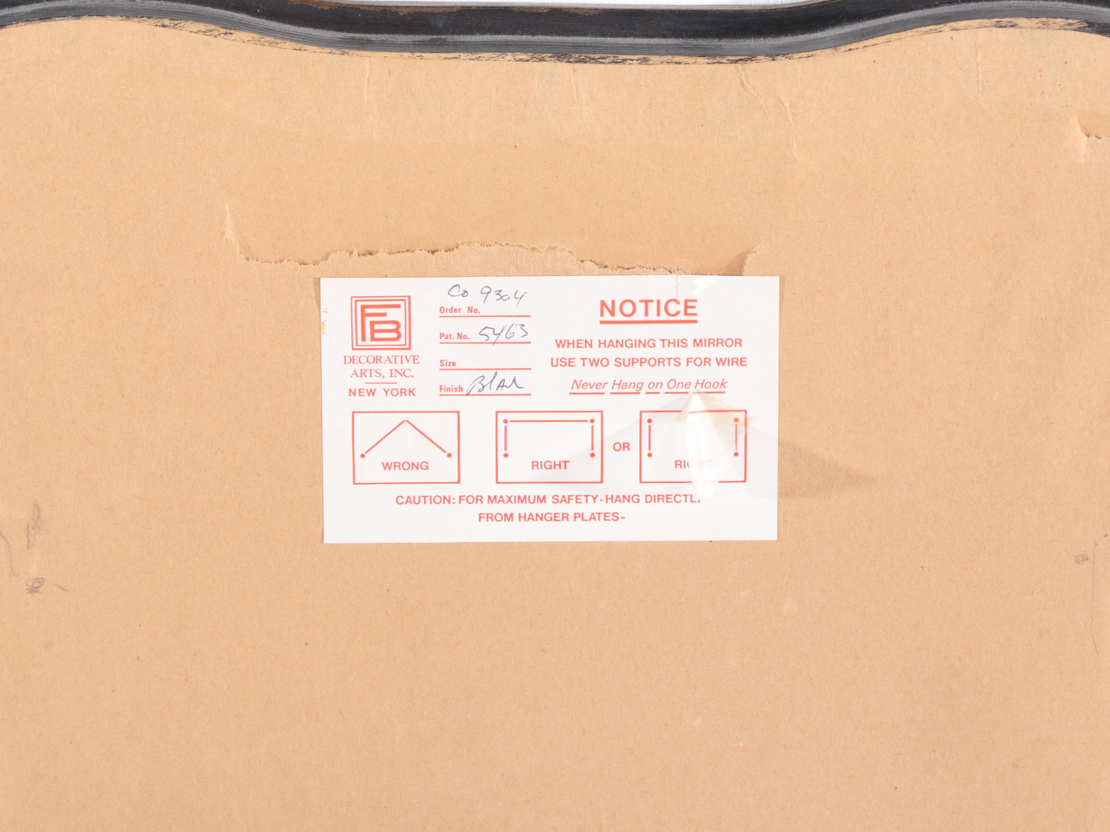 Friedman Brothers for Colonial Williamsburg Chinoiserie Wall Mirror