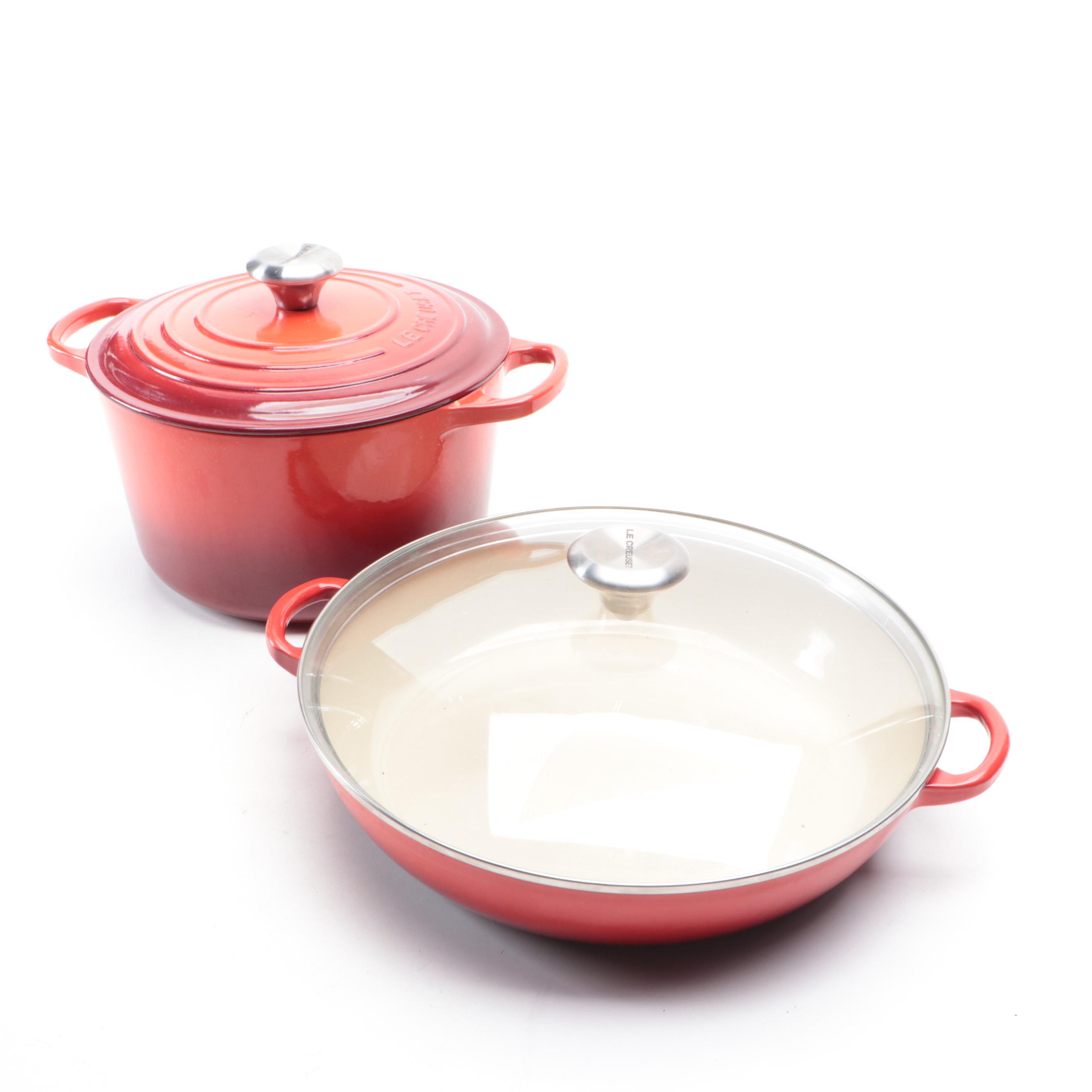 Le Creuset Enameled Cast Iron 5.25 Qt Dutch Oven and Braiser Pan