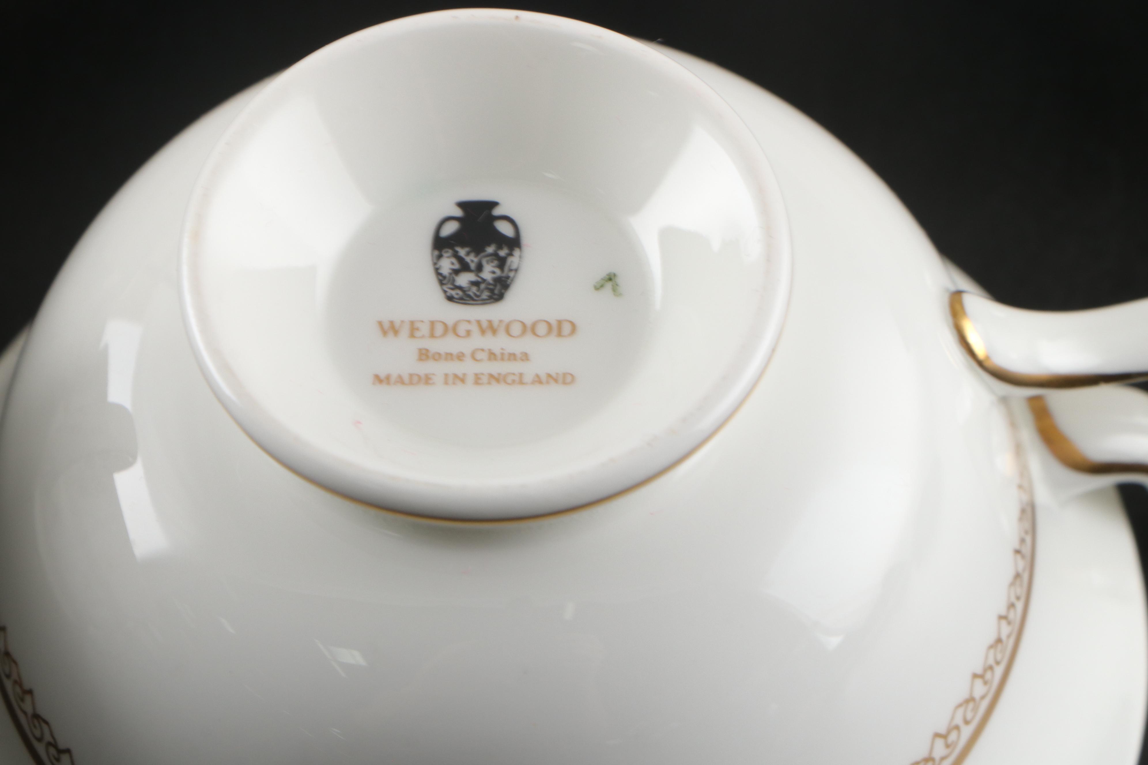 Wedgwood "Columbia Gold" Porcelain Dinner Plates, Salad Plates and More