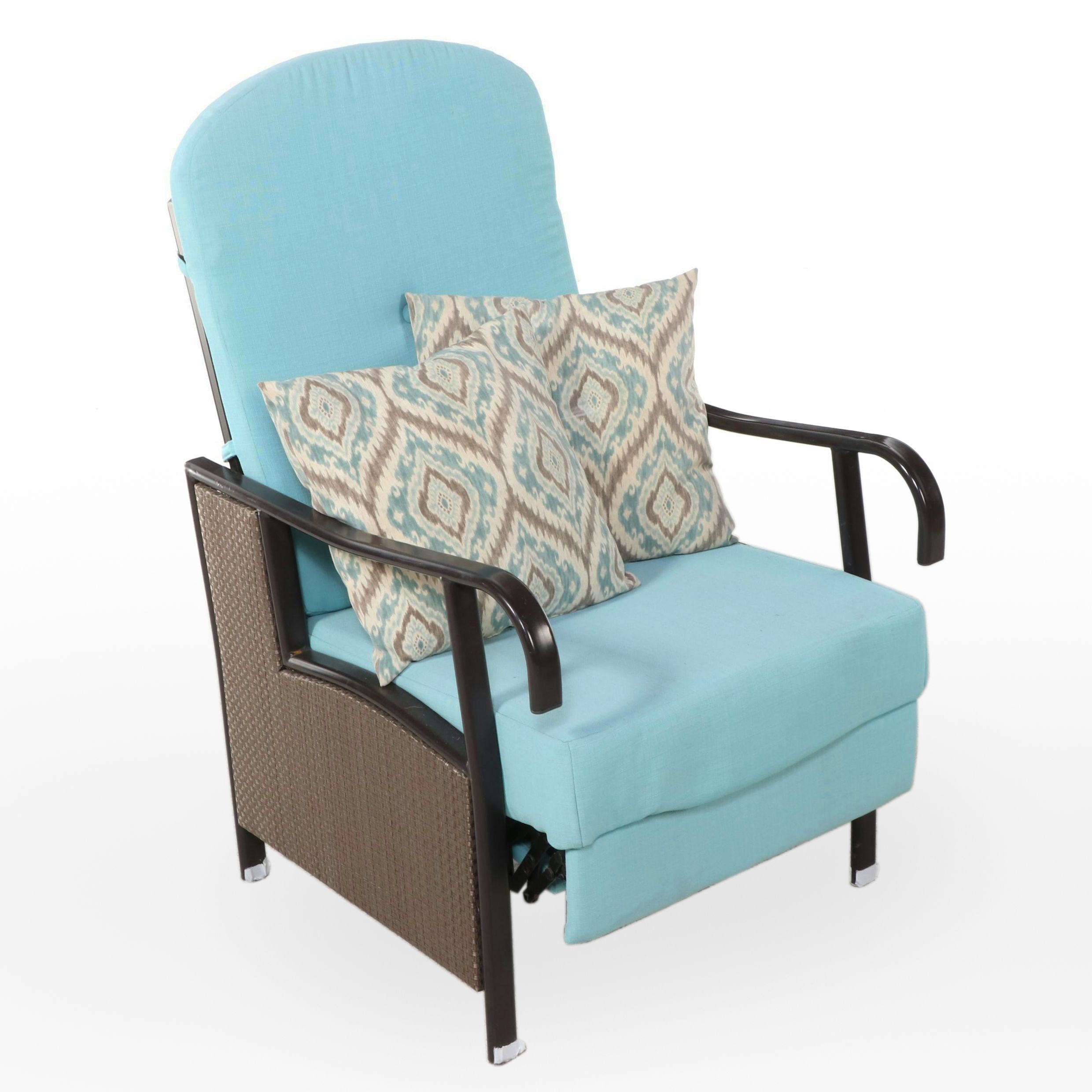 Brylane Home Metal Frame Outdoor Recliner