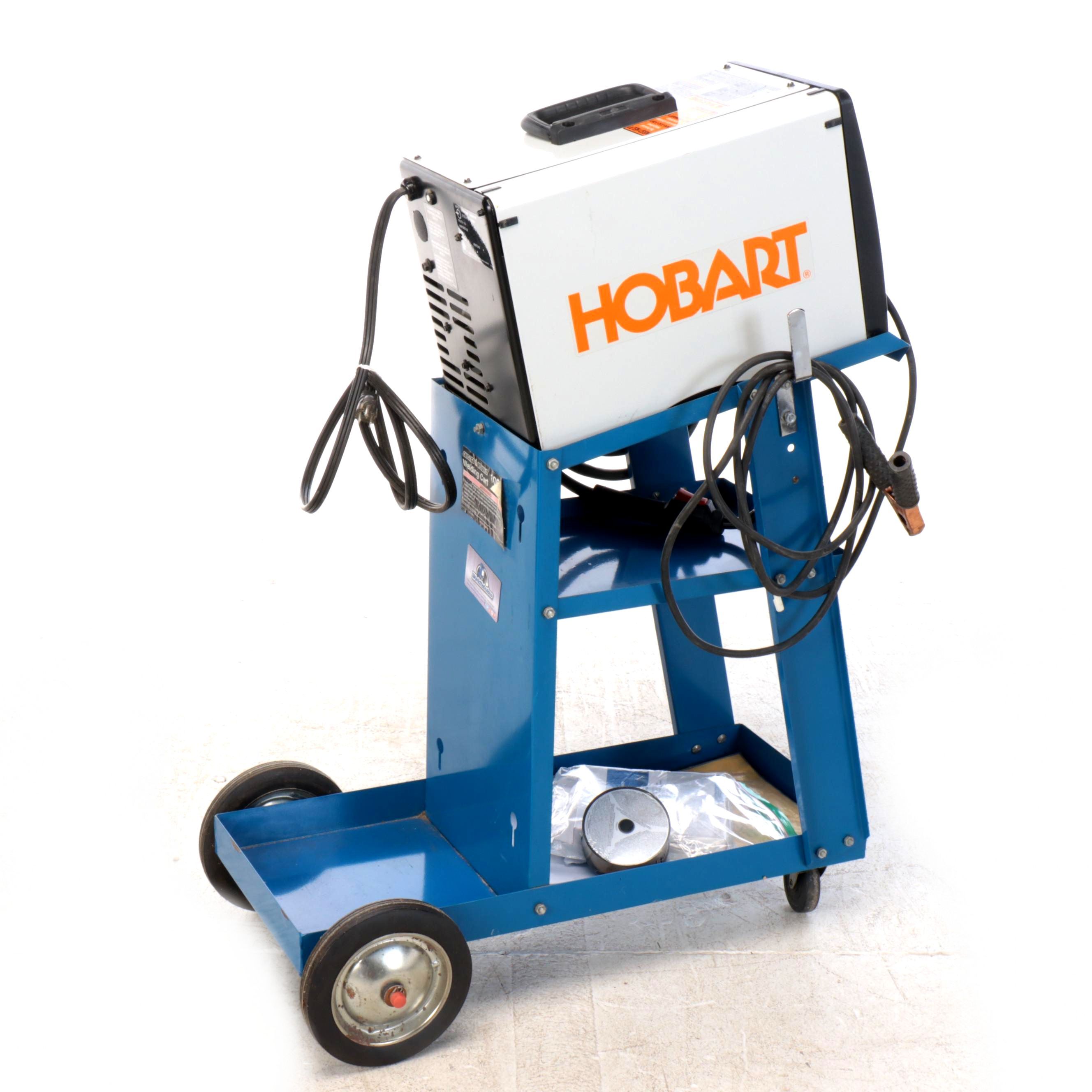 Hobart Handler 125 EZ 115V Gasless Wire Feed Welder on Welding Cart