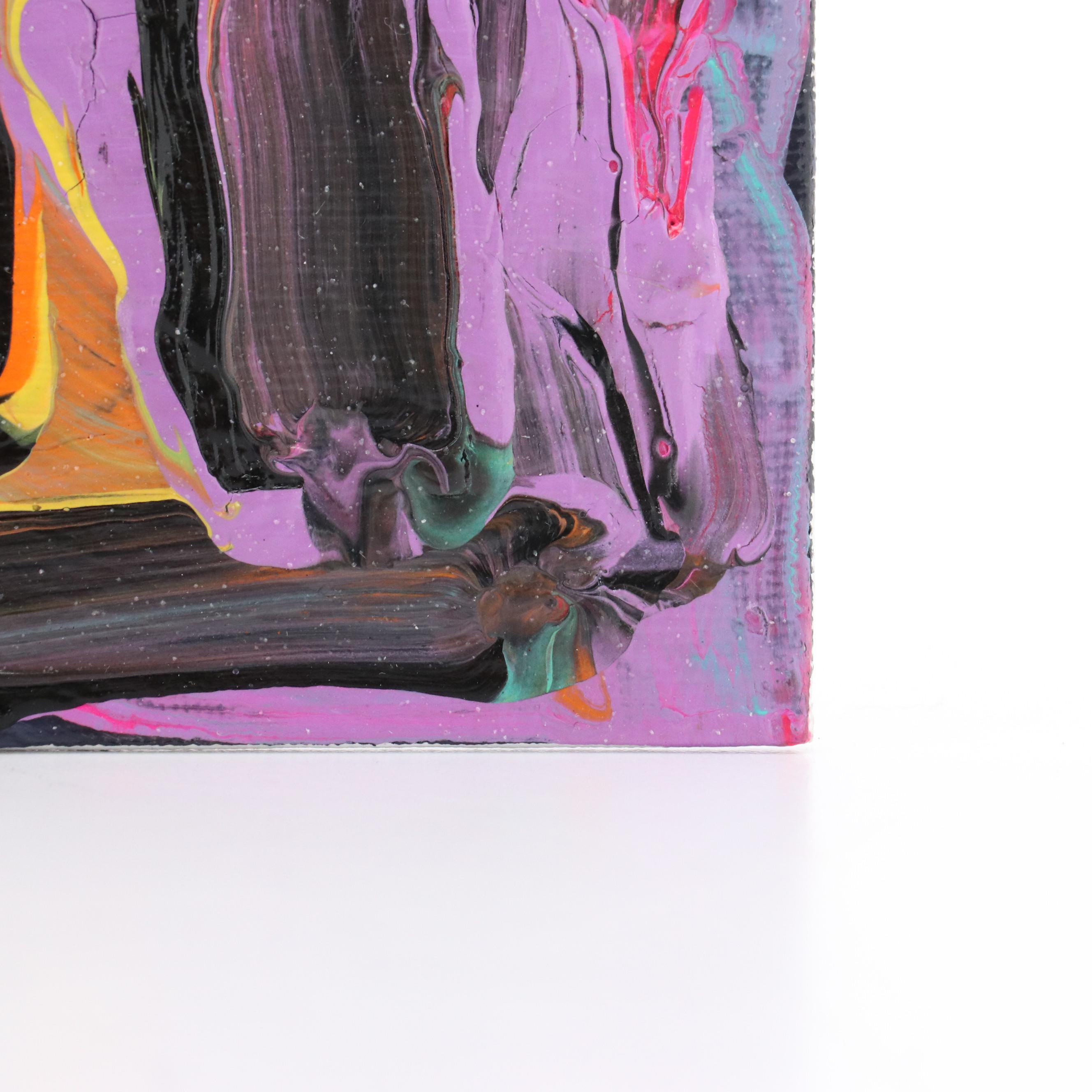 Abiola Idowu Abstract Acrylic Painting "Yellow & Green," 2024