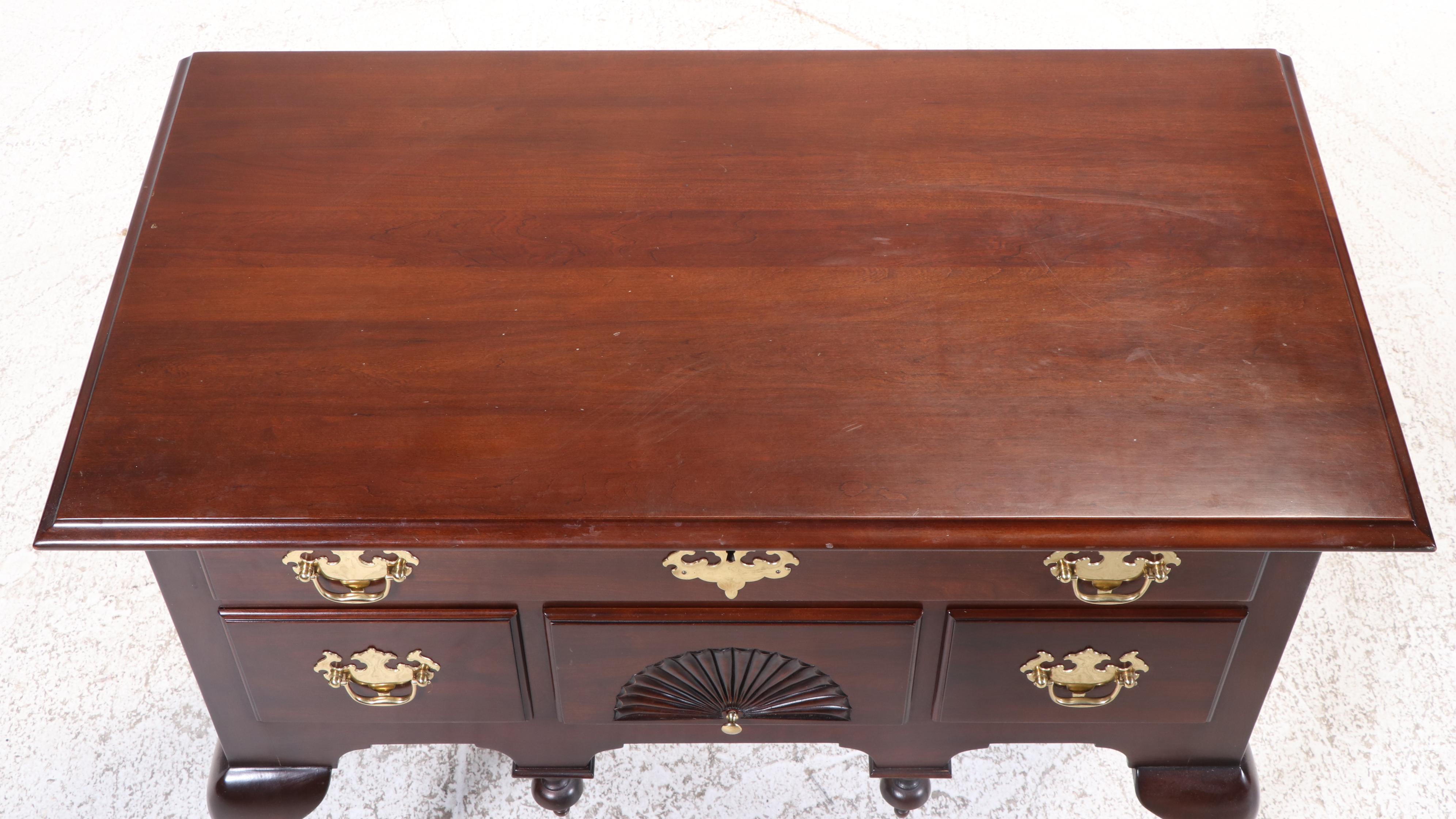 Statton Private Collection Queen Anne Style Cherry Lowboy, Late 20th Century
