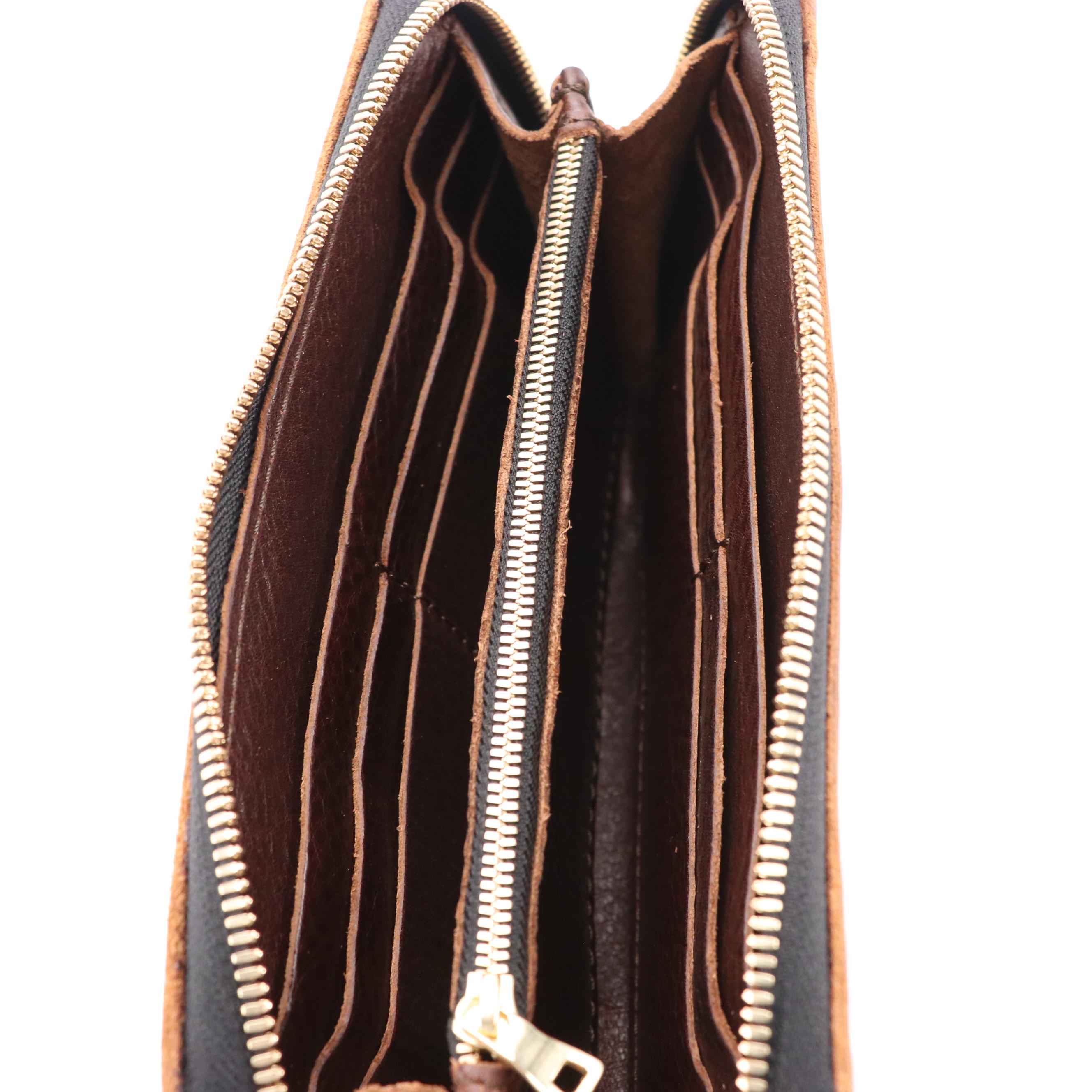 Portland Leather Goods Backpack Tote and Zip-Around Wallet