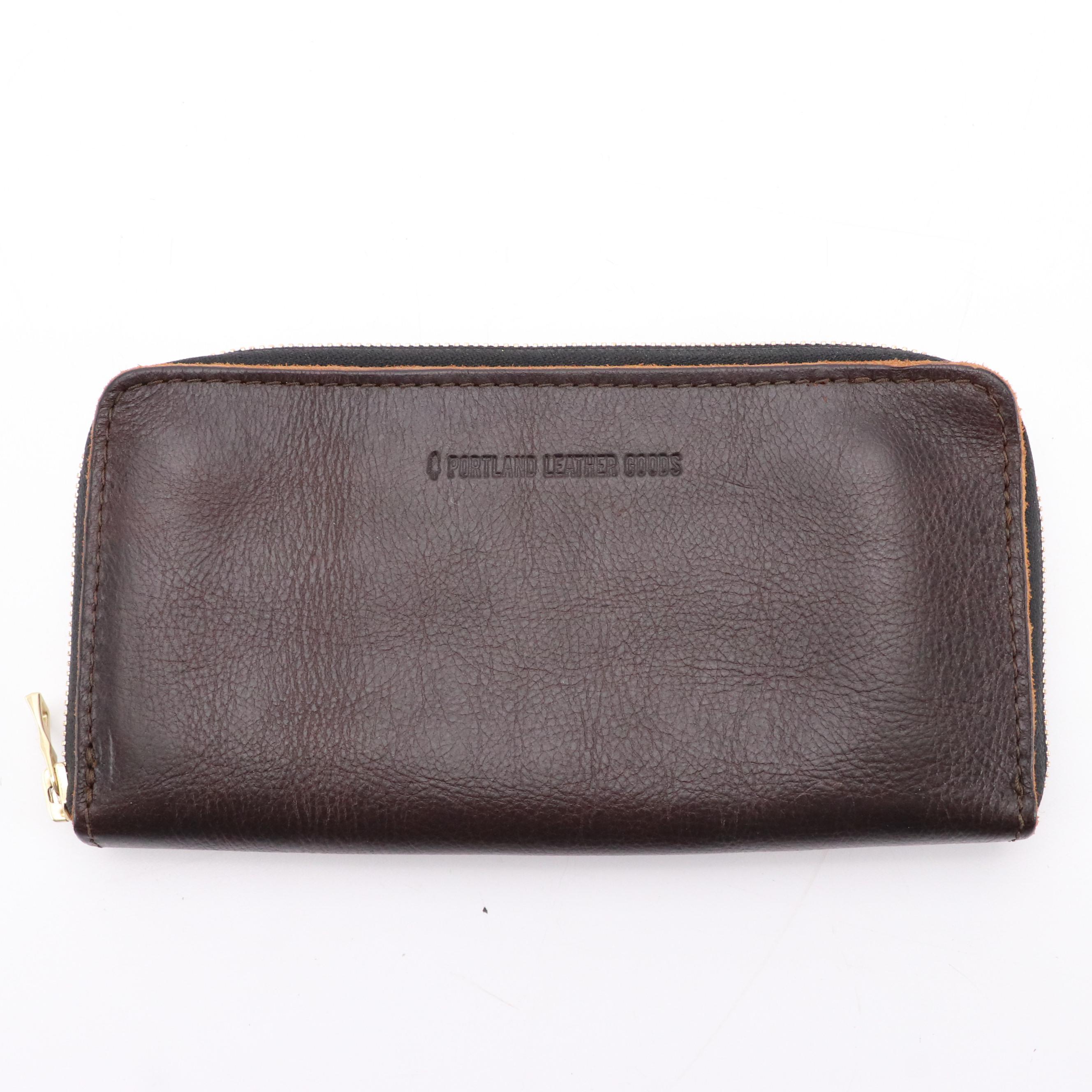 Portland Leather Goods Backpack Tote and Zip-Around Wallet