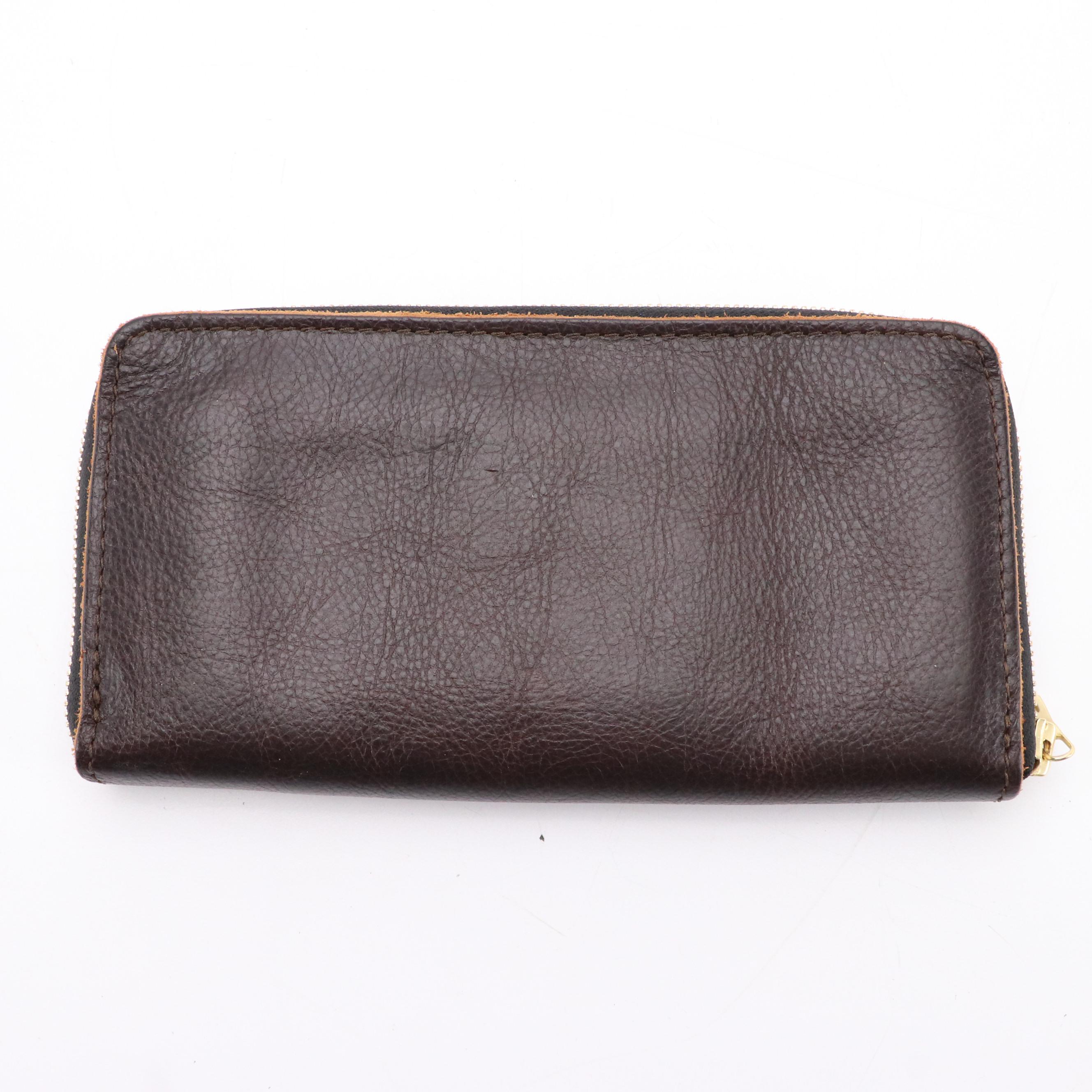 Portland Leather Goods Backpack Tote and Zip-Around Wallet