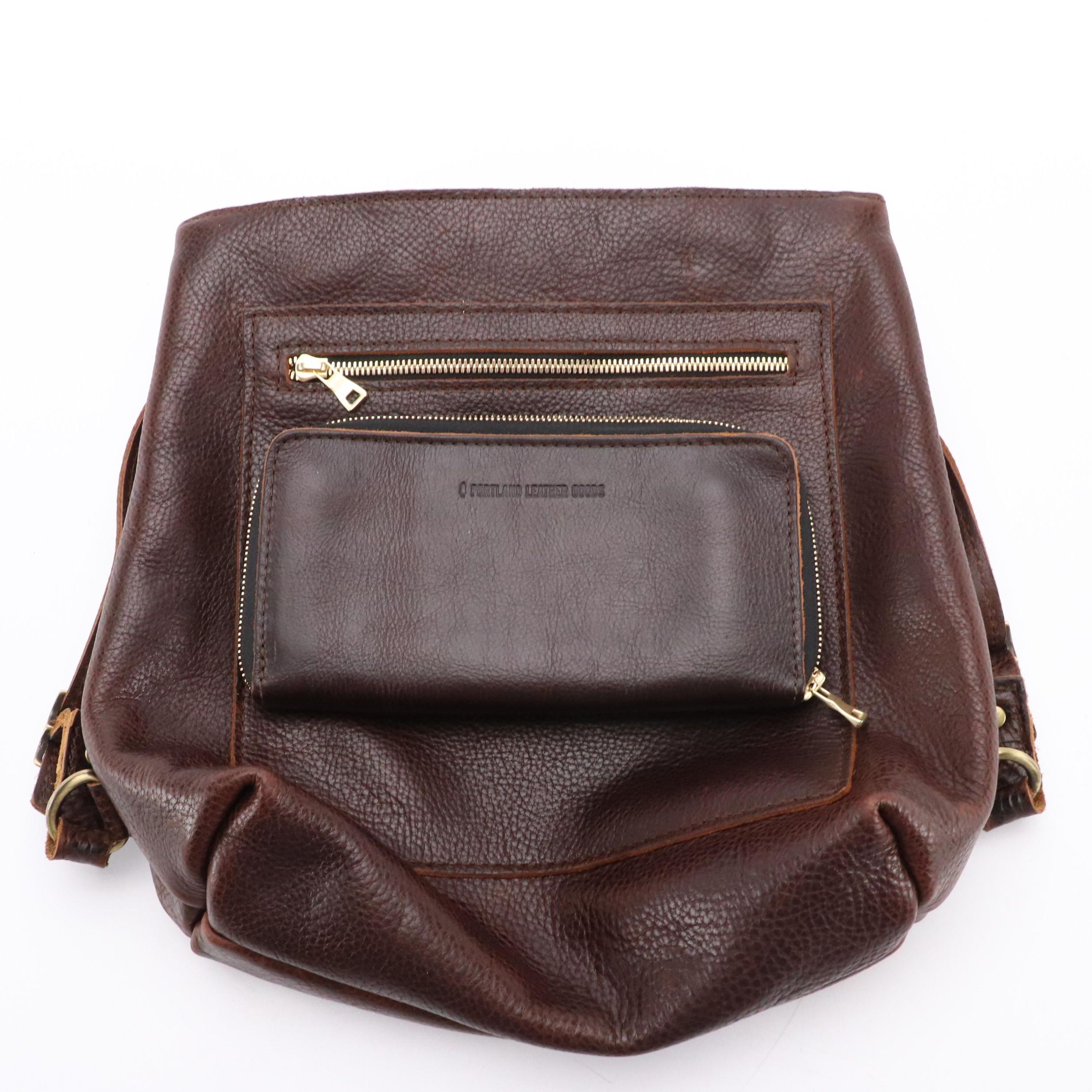 Portland Leather Goods Backpack Tote and Zip-Around Wallet