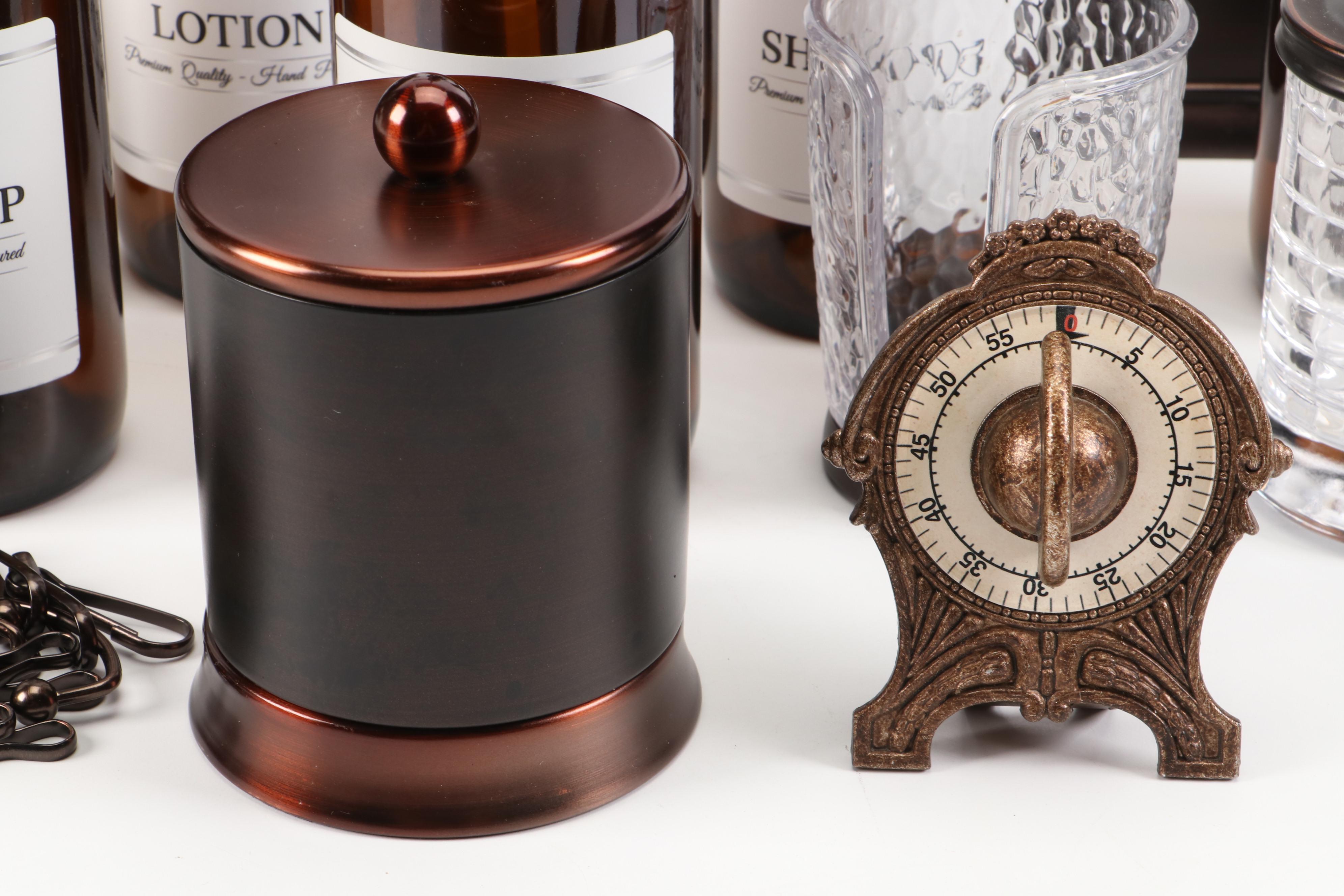 Bronze Finish Metal Toilet Paper Holder with More Bathroom Accessories