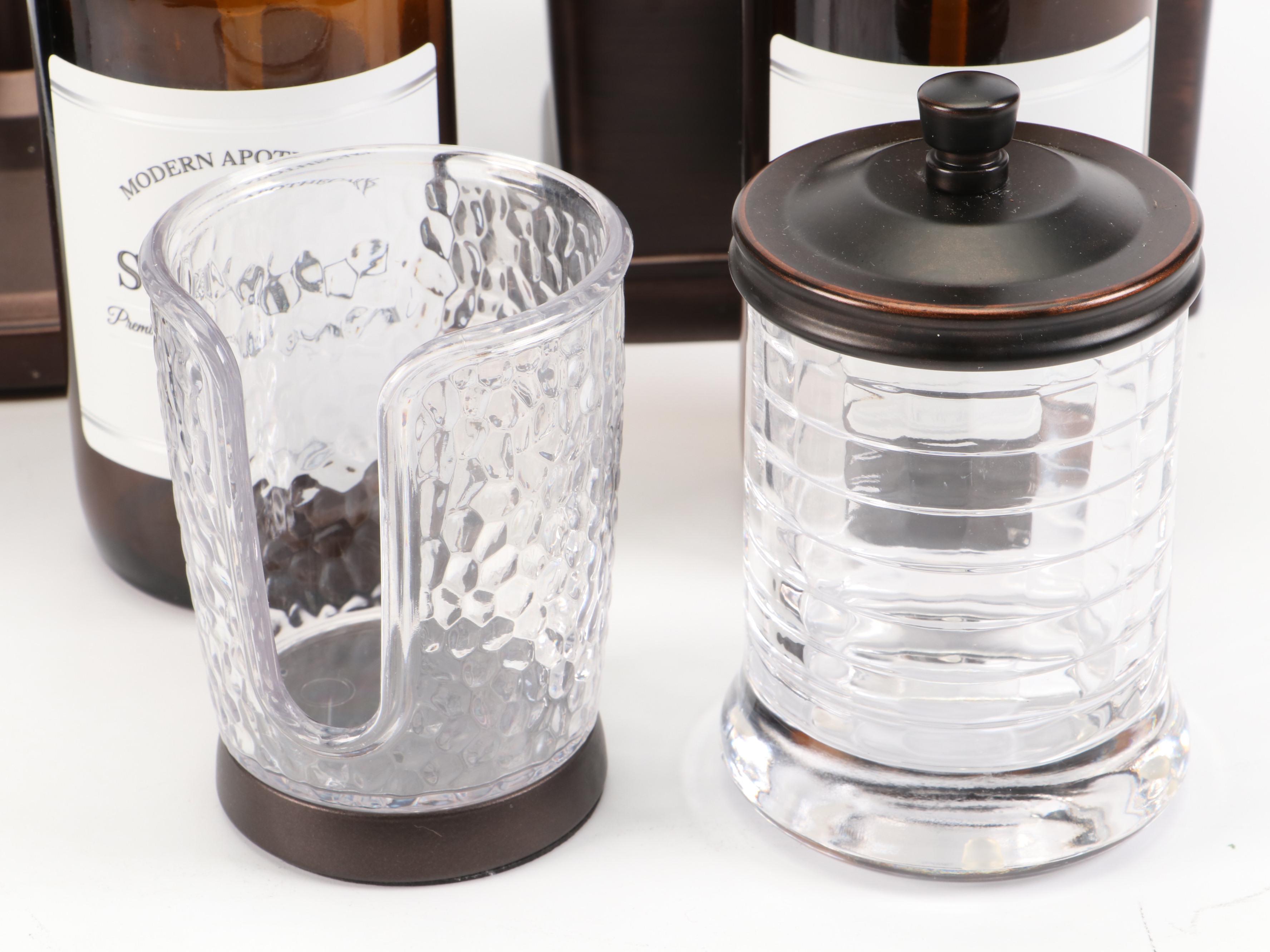 Bronze Finish Metal Toilet Paper Holder with More Bathroom Accessories