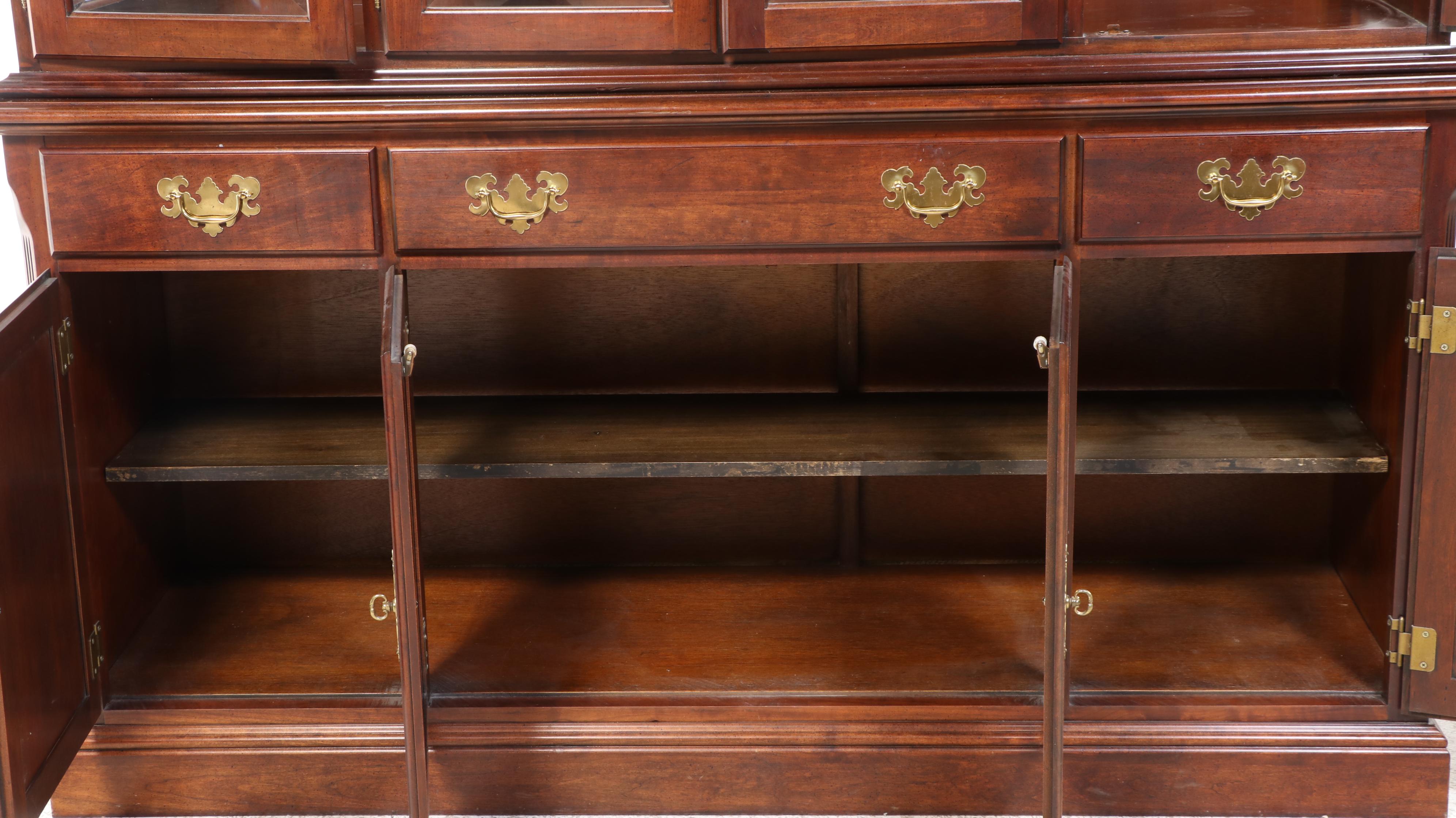 Chippendale Style Mahogany China Cabinet, 1992