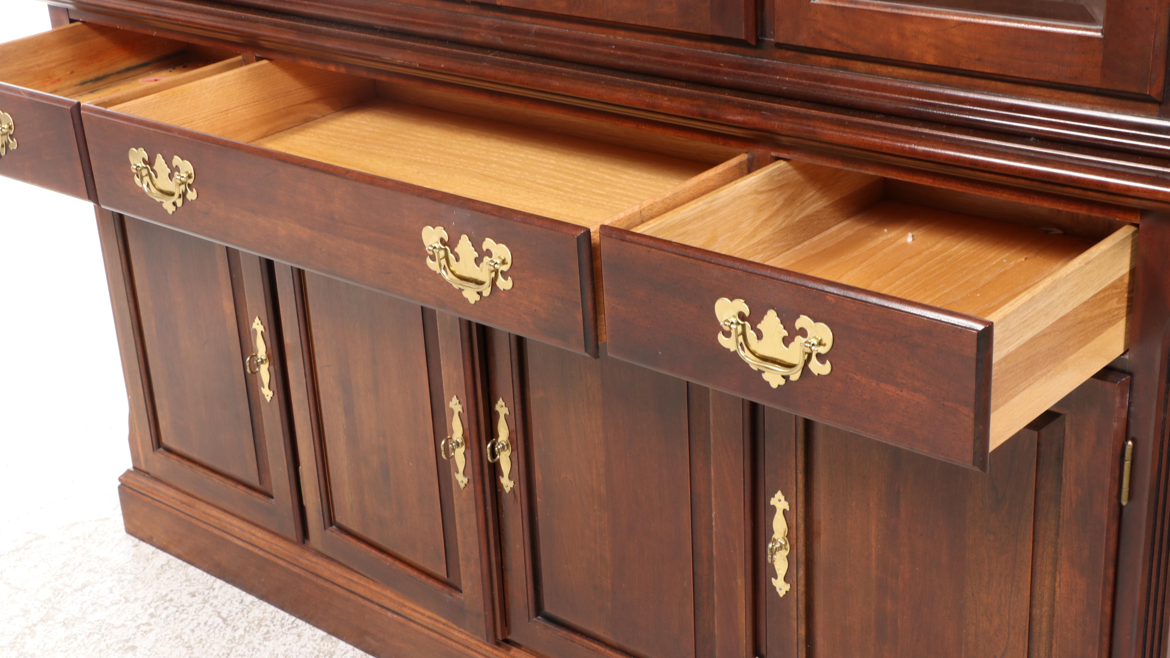 Chippendale Style Mahogany China Cabinet, 1992