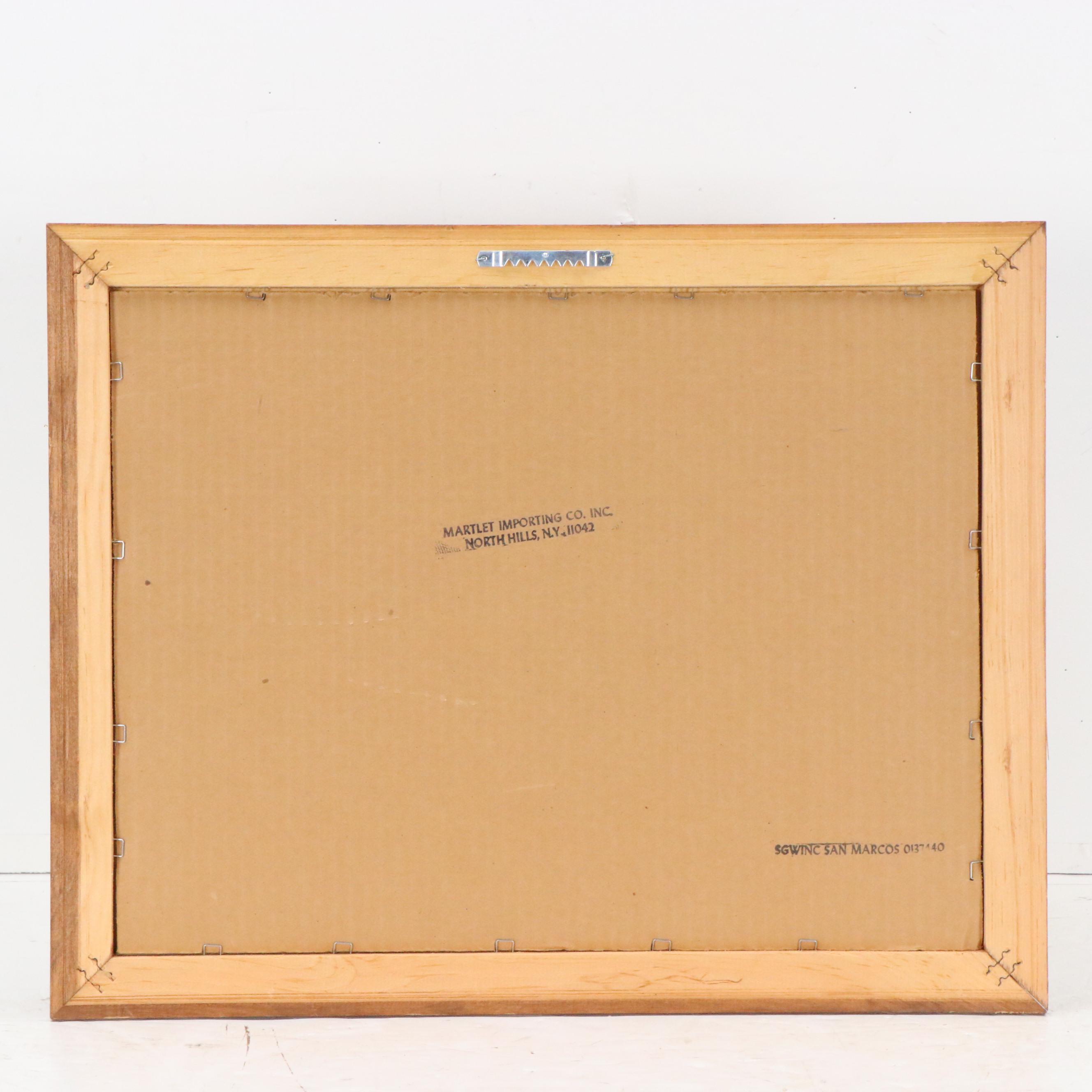 Molson Beer Wood Framed Bar Mirror, Late 20th Century