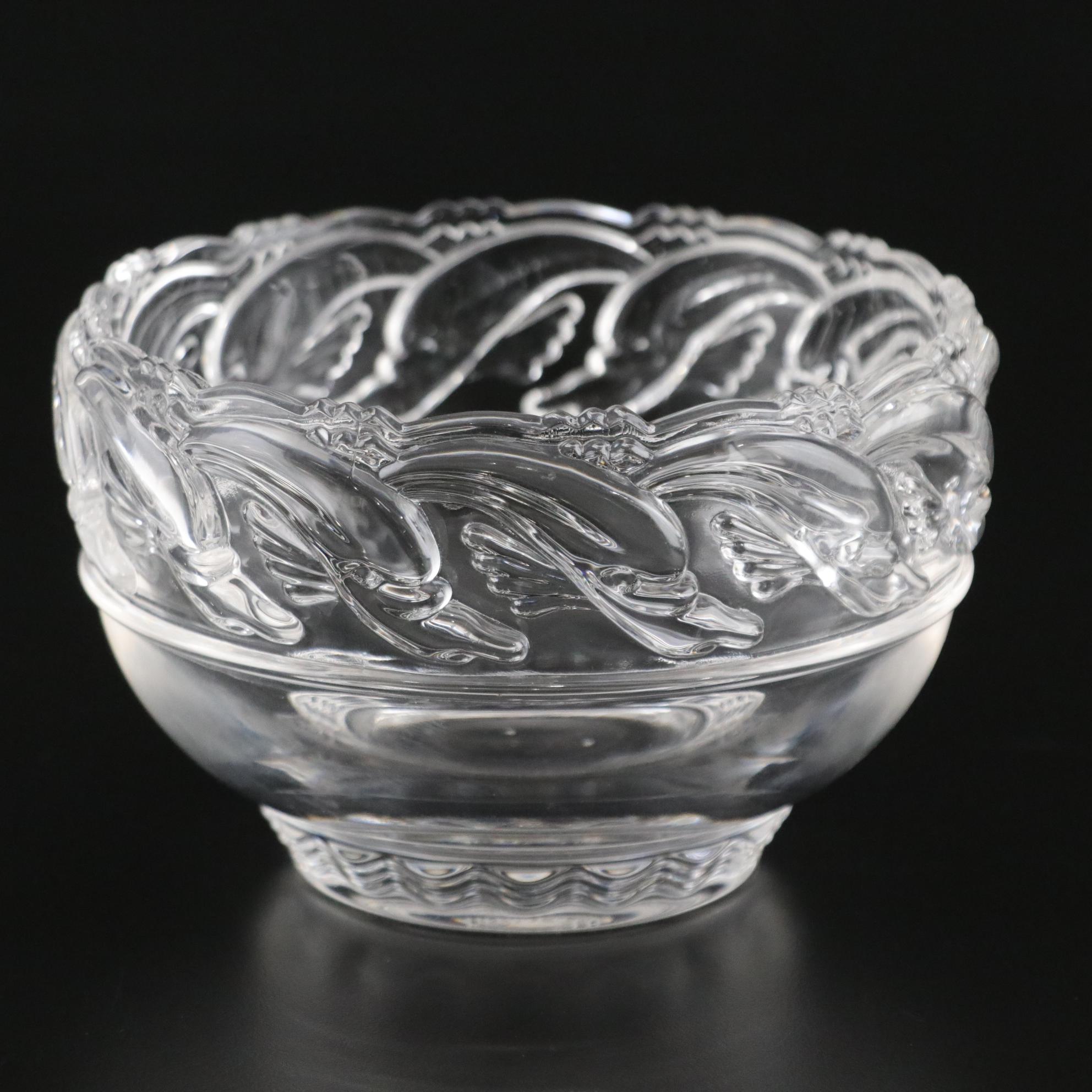 Tiffany & Co. Crystal "Dolphin" Bowl