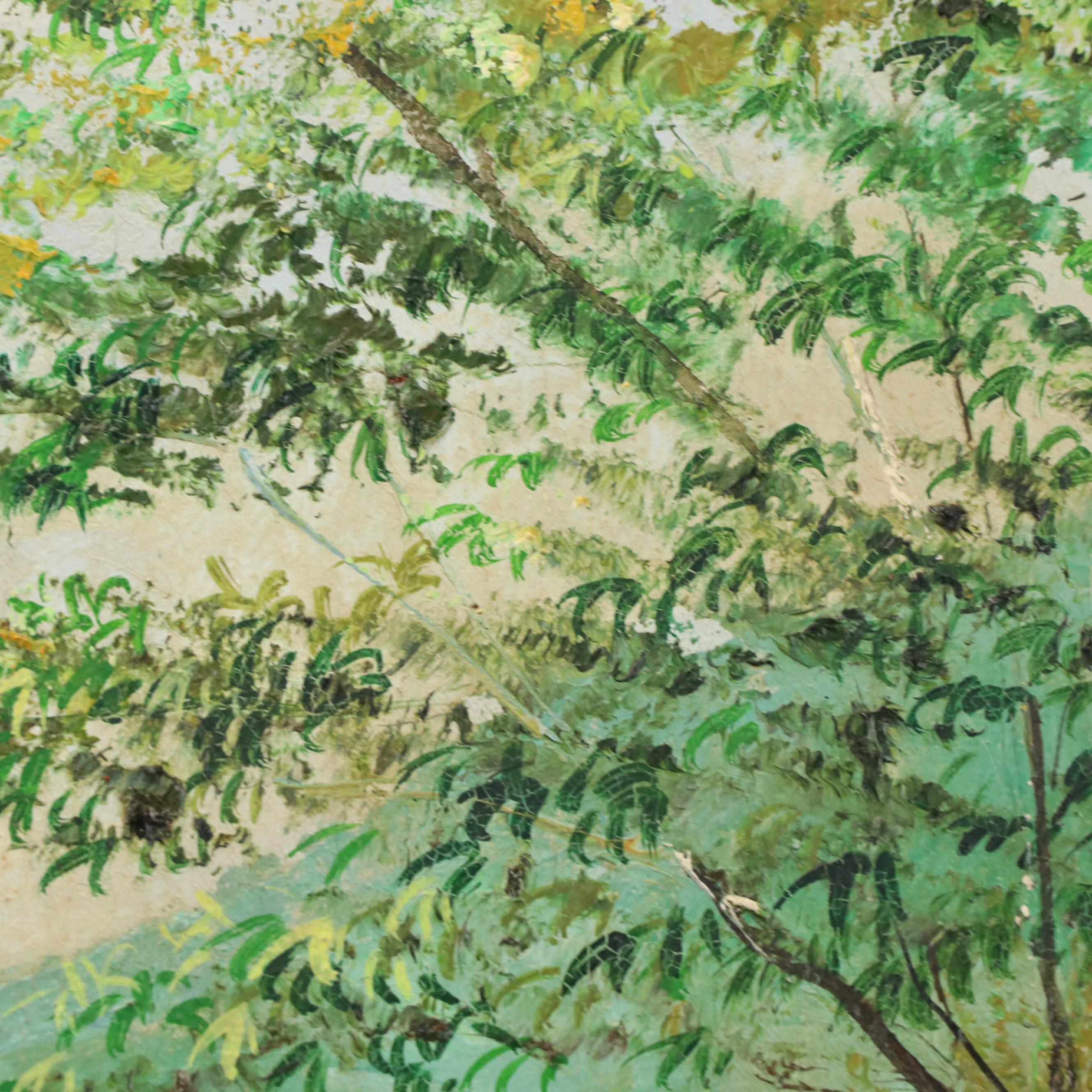 Manuel Rodriguez Oil Painting of Honduran Landscape, Late 20th Century