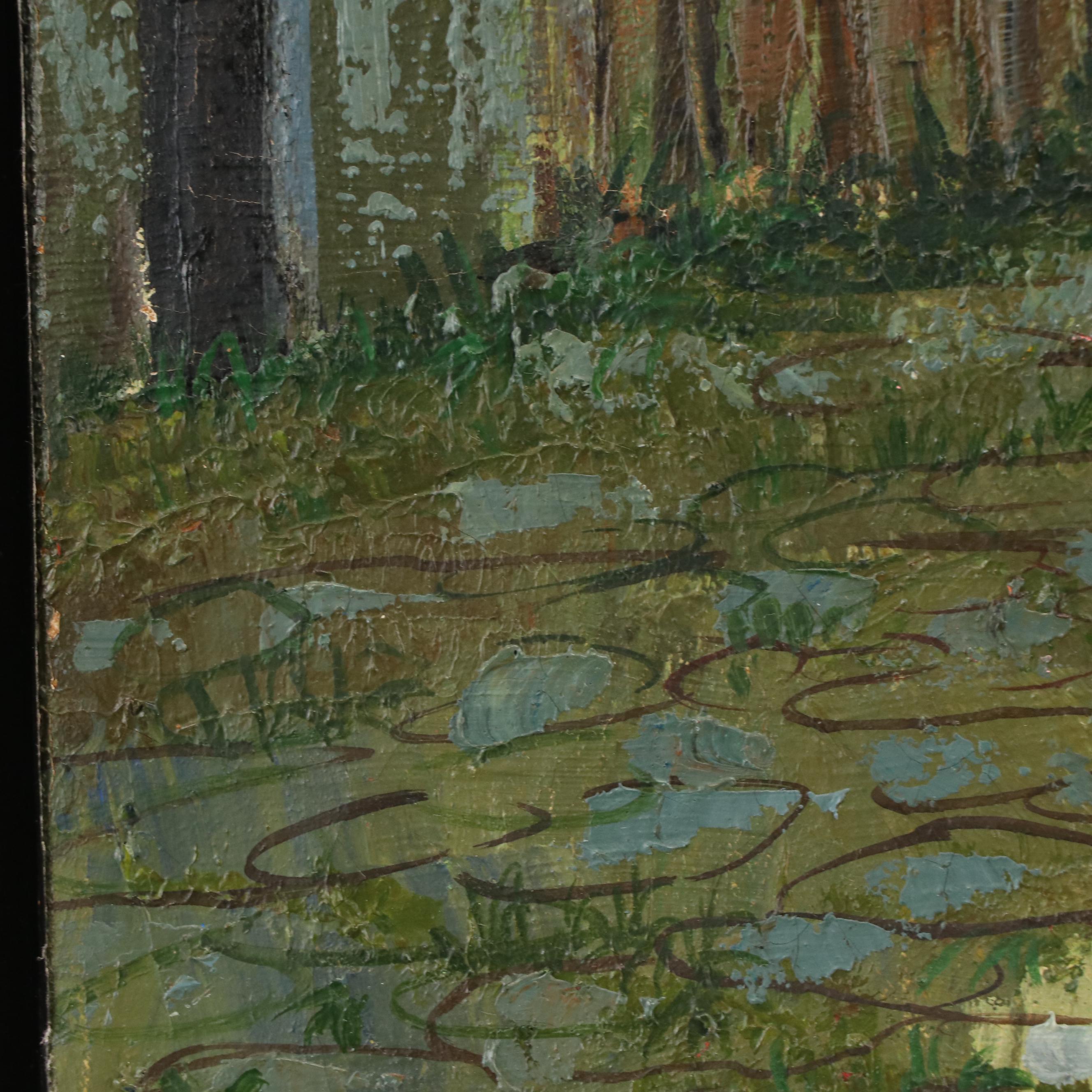 Manuel Rodriguez Oil Painting of Honduran Landscape, Late 20th Century