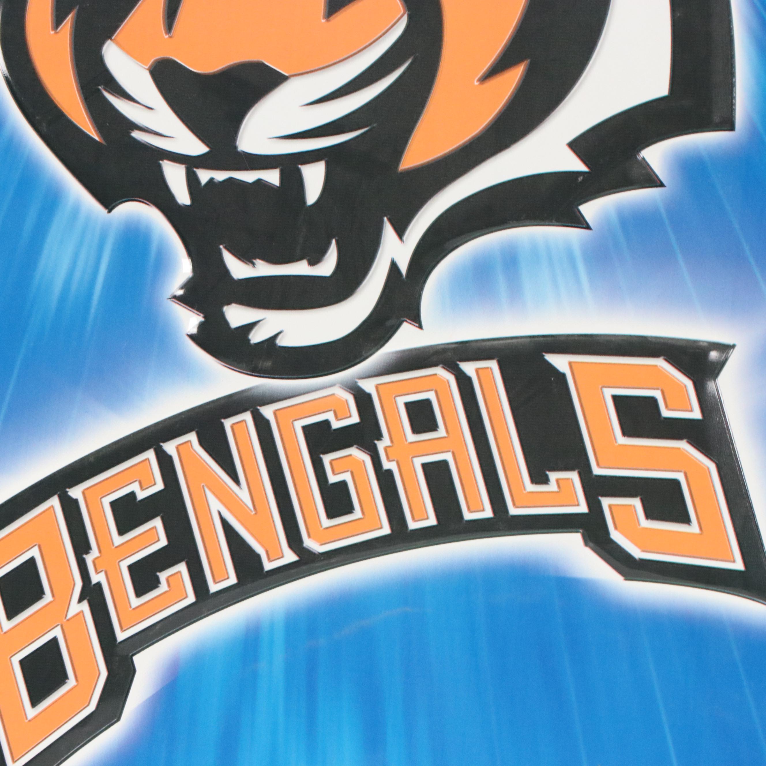 Cincinnati Bengals Bud Light Beer Metal Wall Sign, 2002