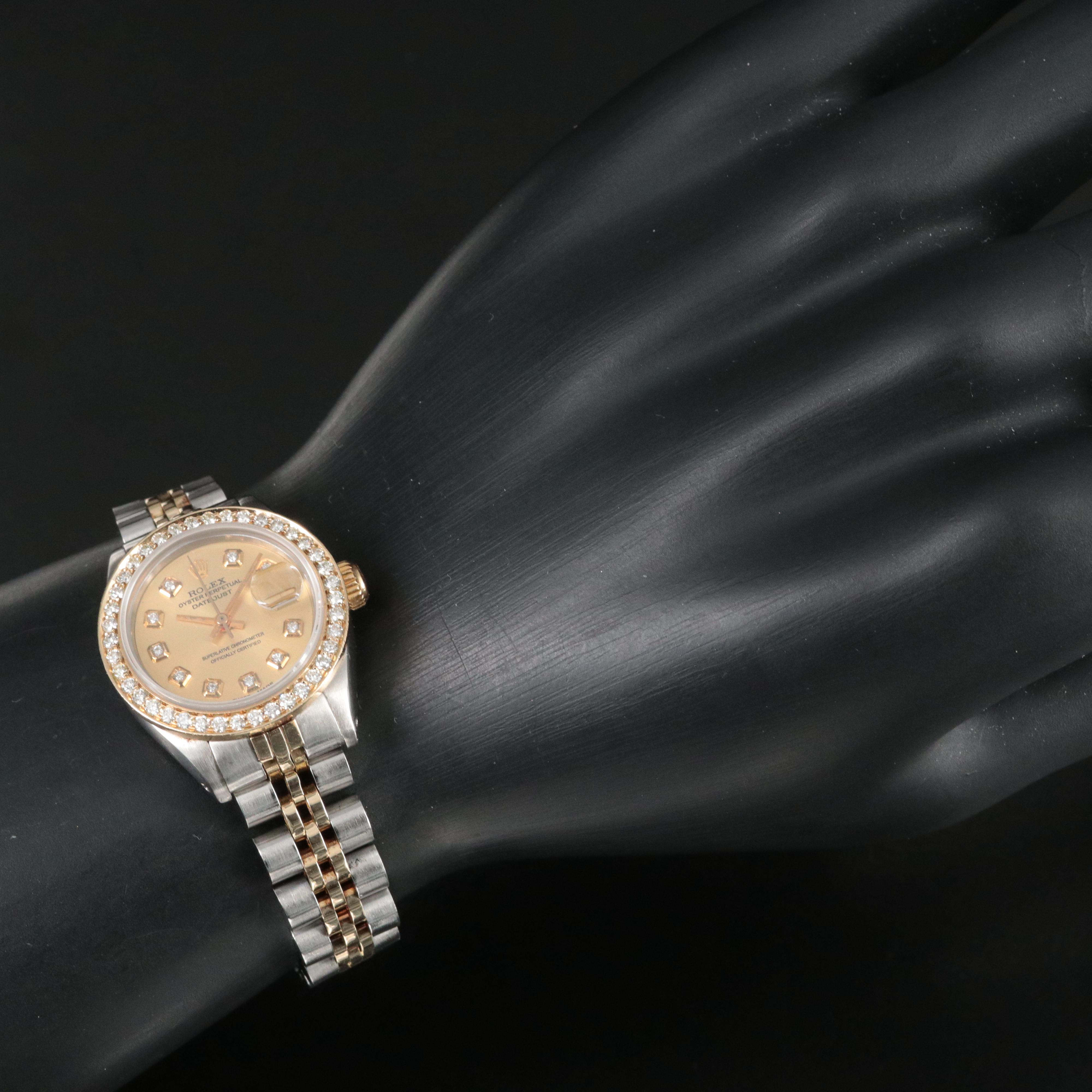 Rolex Datejust 6917 Custom Diamond Dial & Bezel Two-Tone Watch